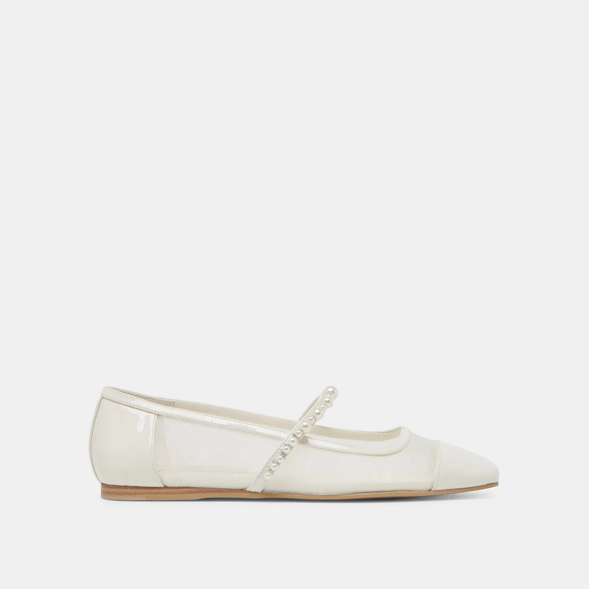 ROLLIN PEARL BALLET FLATS WHITE MESH Park Picnic Suede