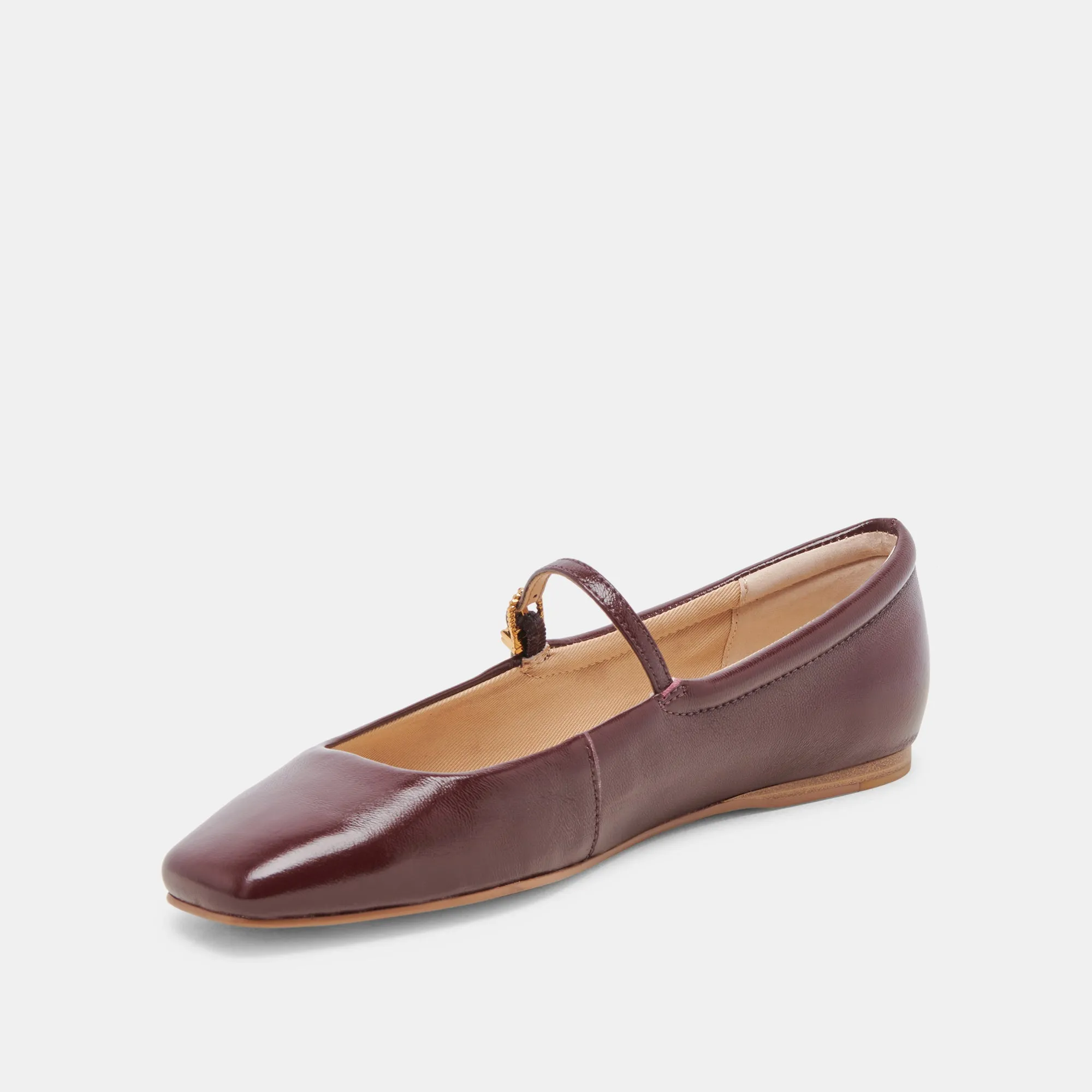 Flower Walk REYES BALLET FLATS CRANBERRY CRINKLE PATENT