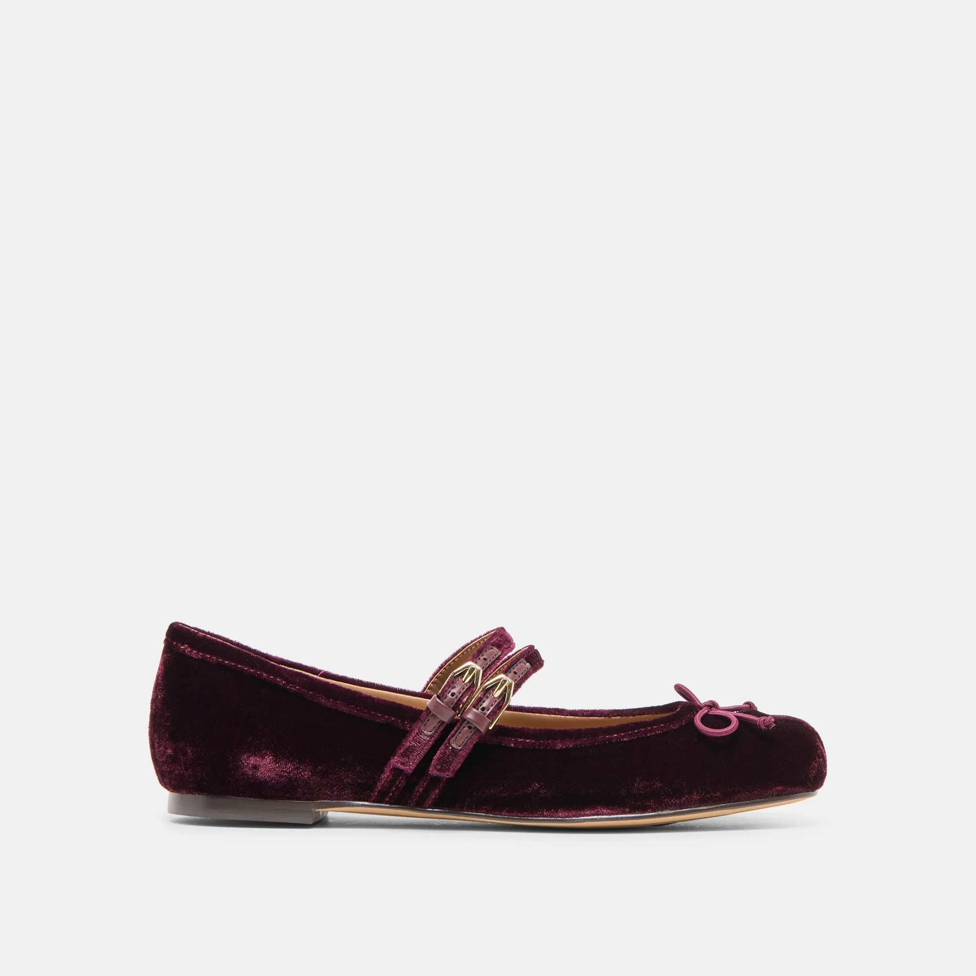 Elegant Fit GIBSEN BALLET FLATS BURGUNDY VELVET