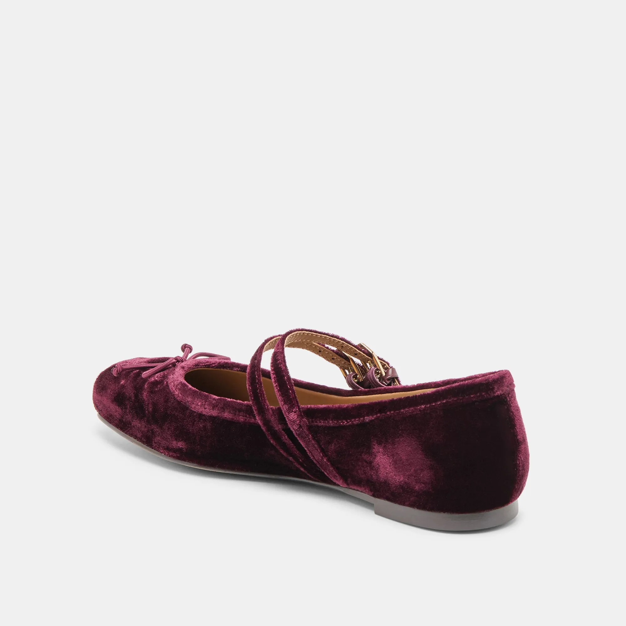 GIBSEN BALLET FLATS BURGUNDY VELVET Guest Mood Event Night