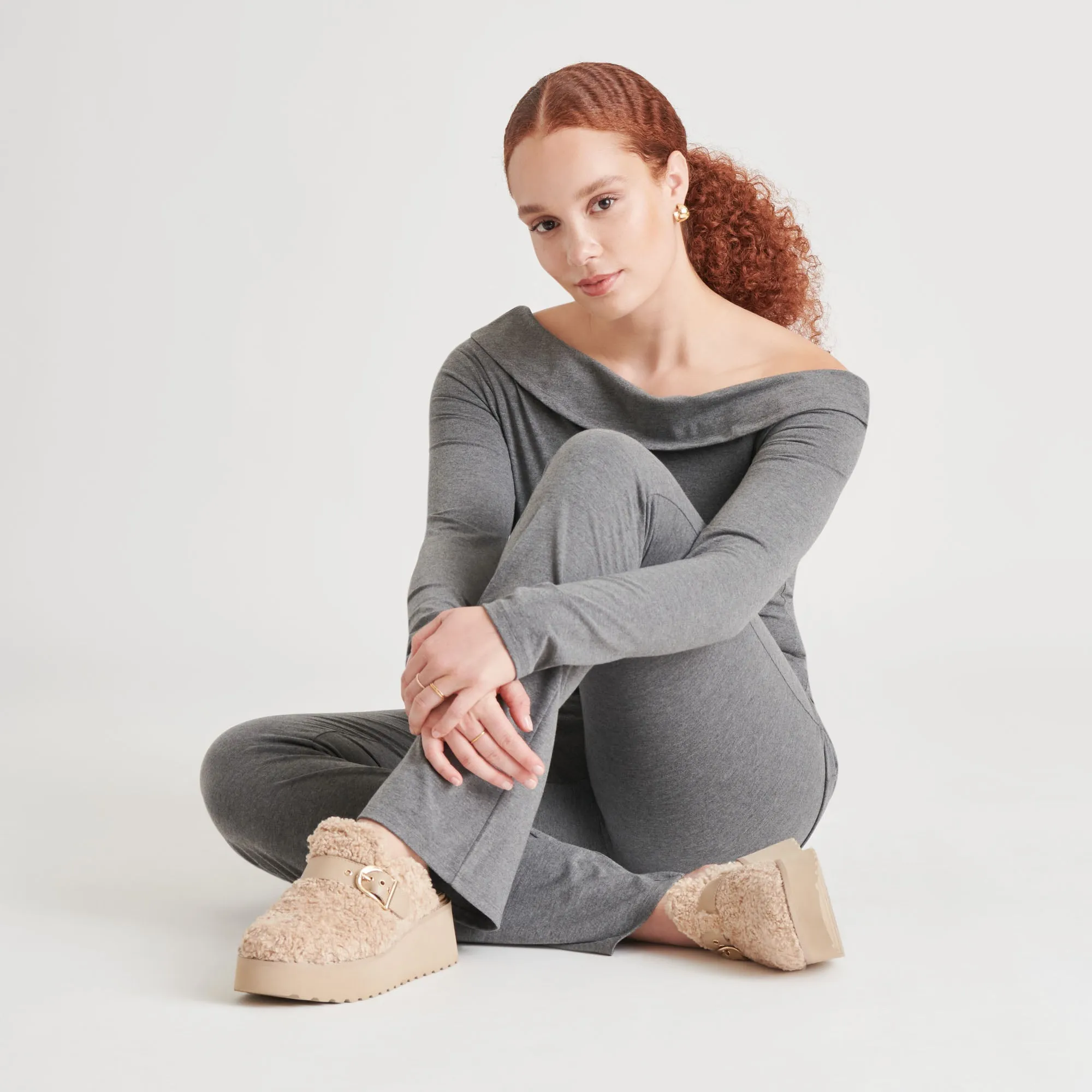 Work Base Skin Soft LELANI PLUSH FLATS NATURAL PLUSH