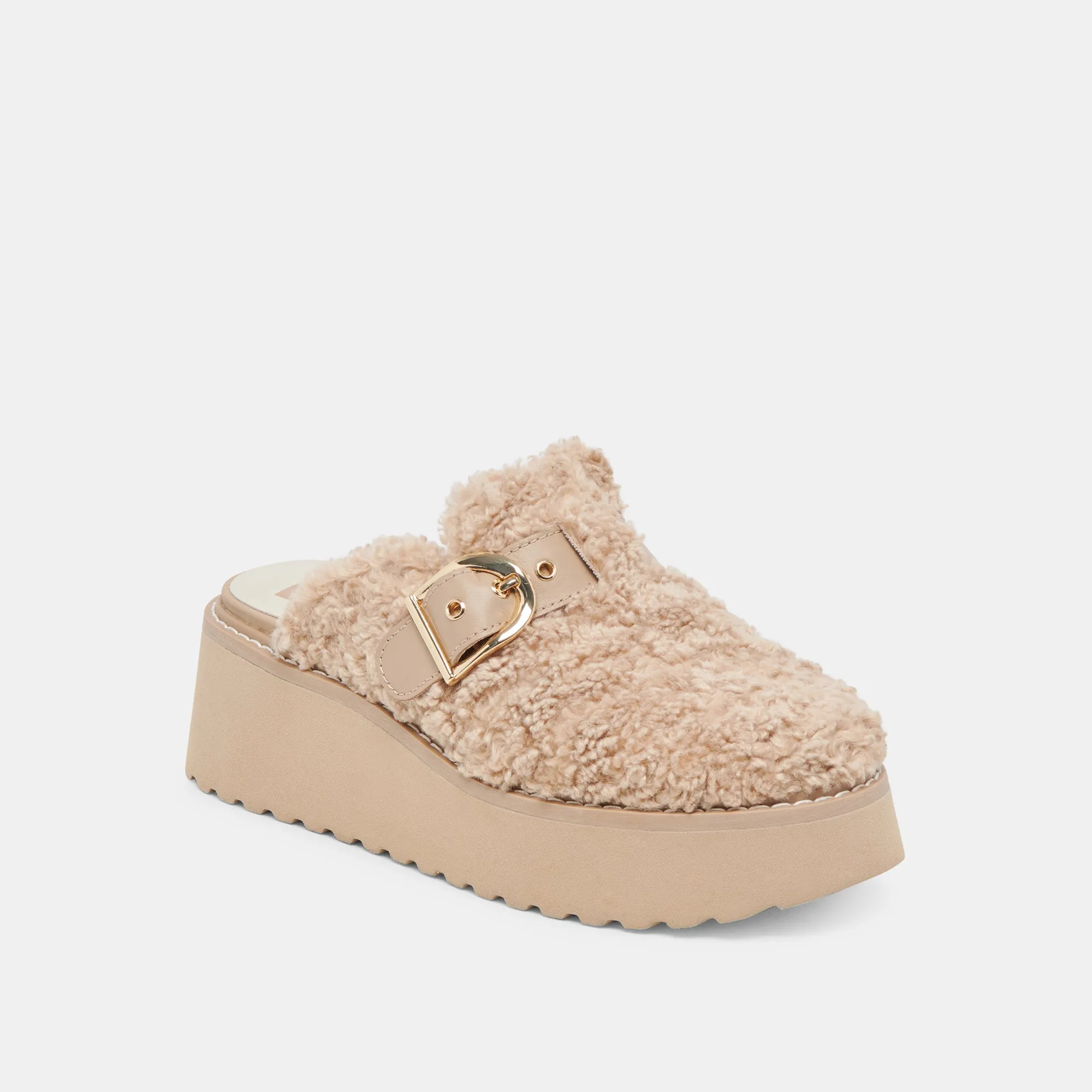 Elastic Water Edge LELANI PLUSH FLATS NATURAL PLUSH