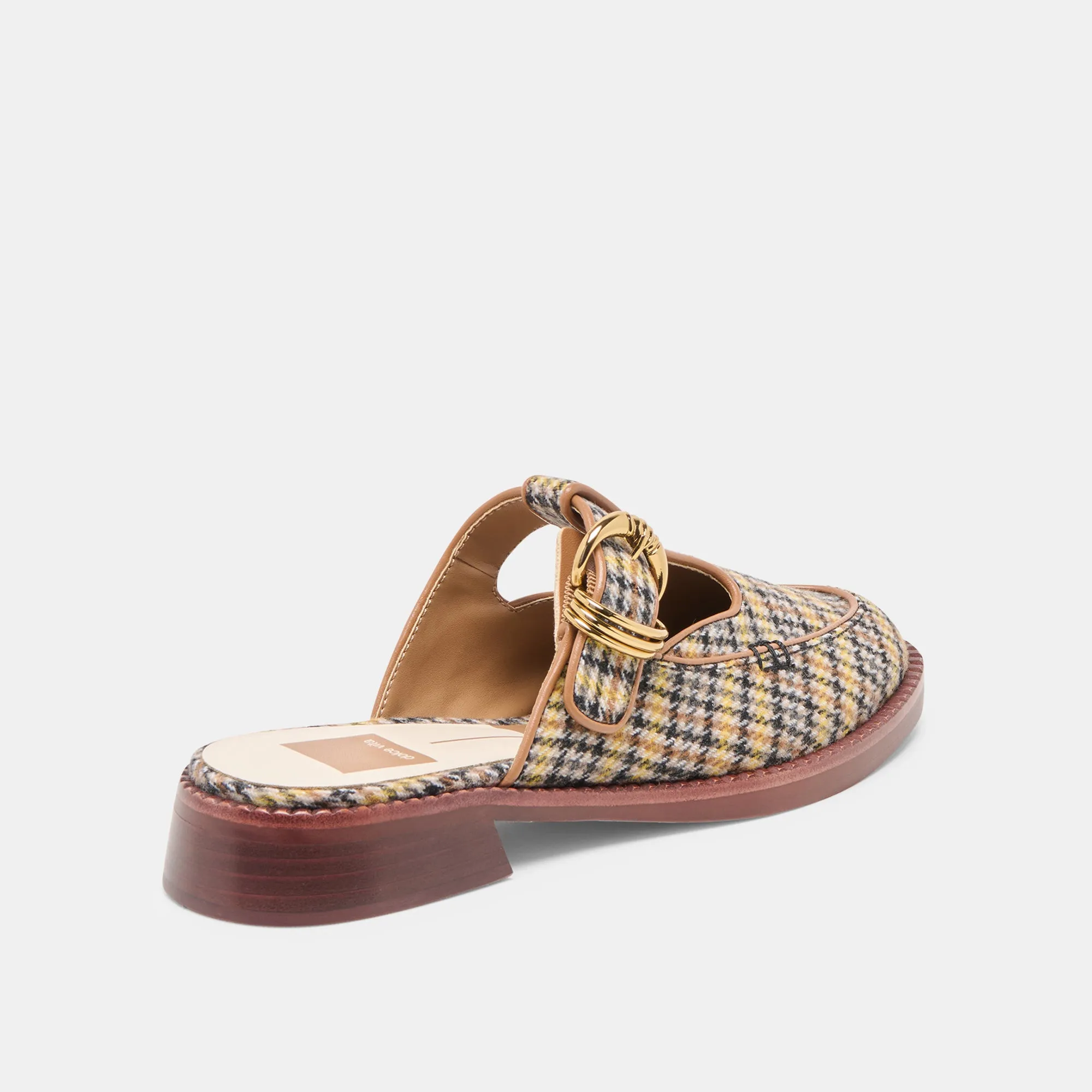 Street Cool HARLAH FLATS YELLOW PLAID TWEED