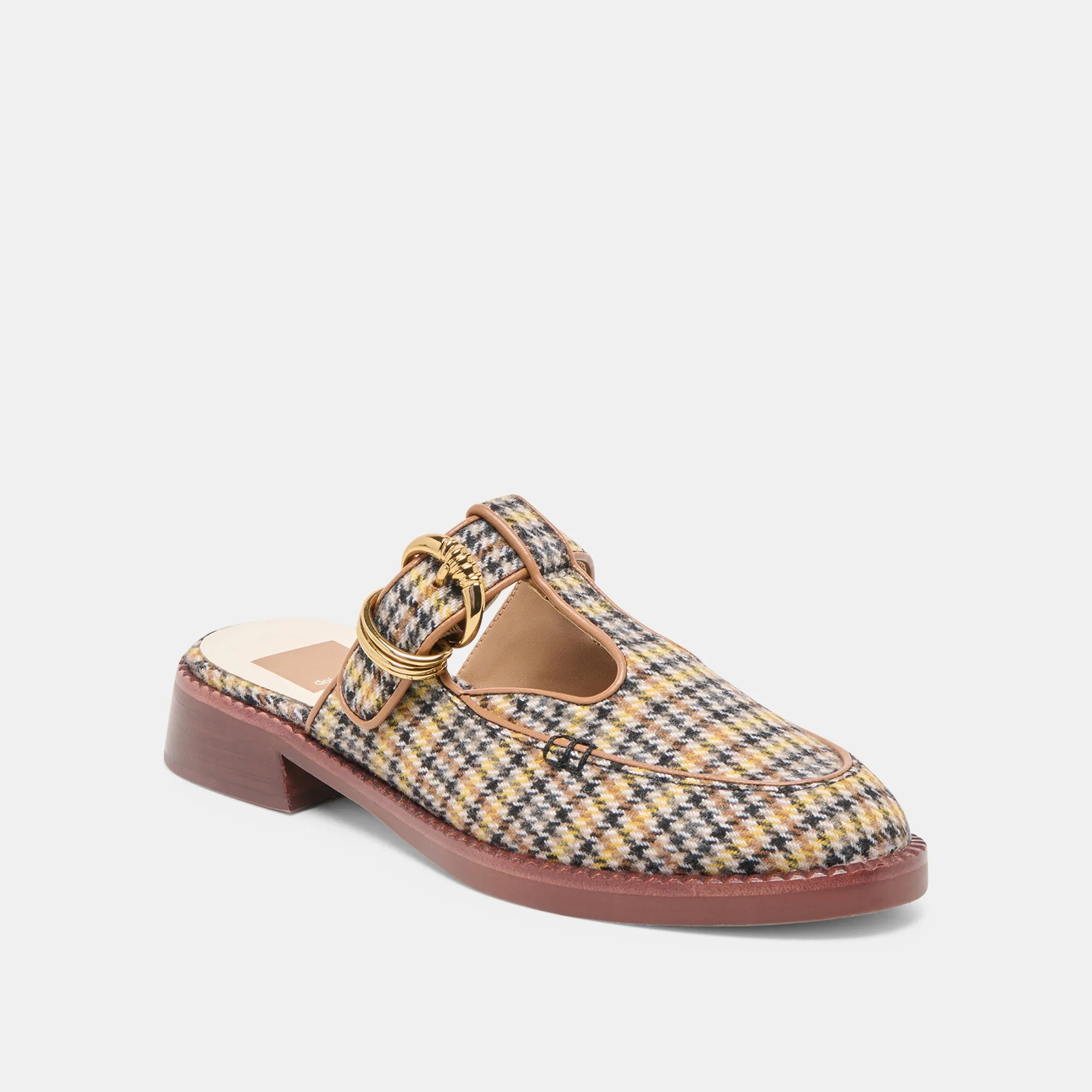 HARLAH FLATS YELLOW PLAID TWEED Art Mood
