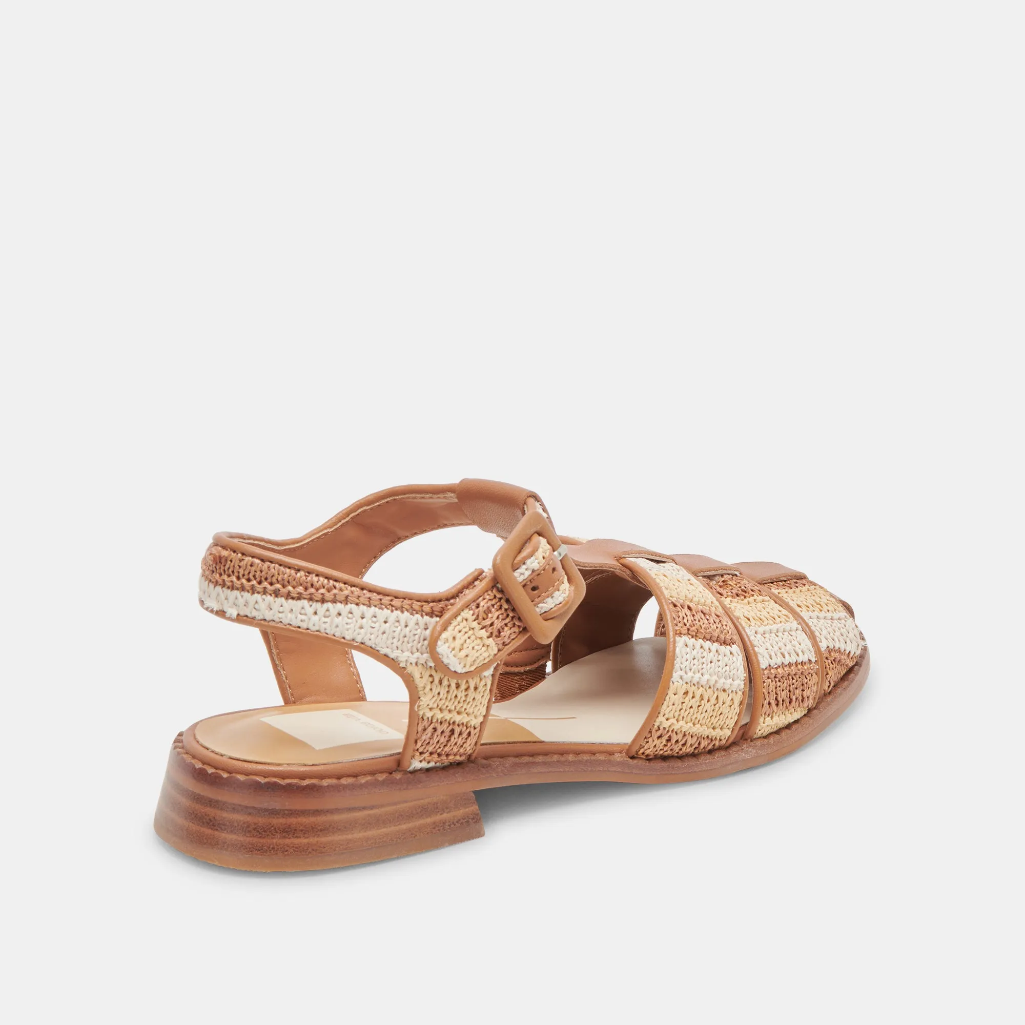 Living Ease Hill Path HOLIS SANDALS TAN MULTI RAFFIA