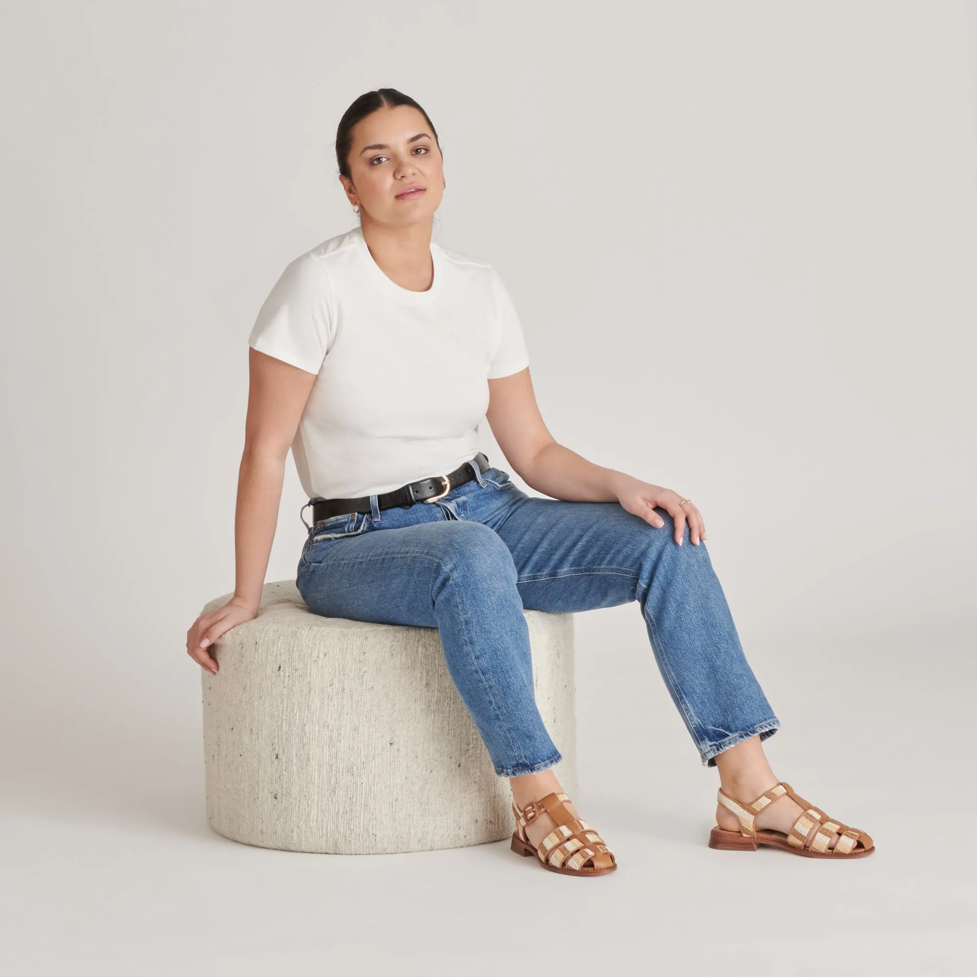 HOLIS SANDALS TAN MULTI RAFFIA Soft cushion