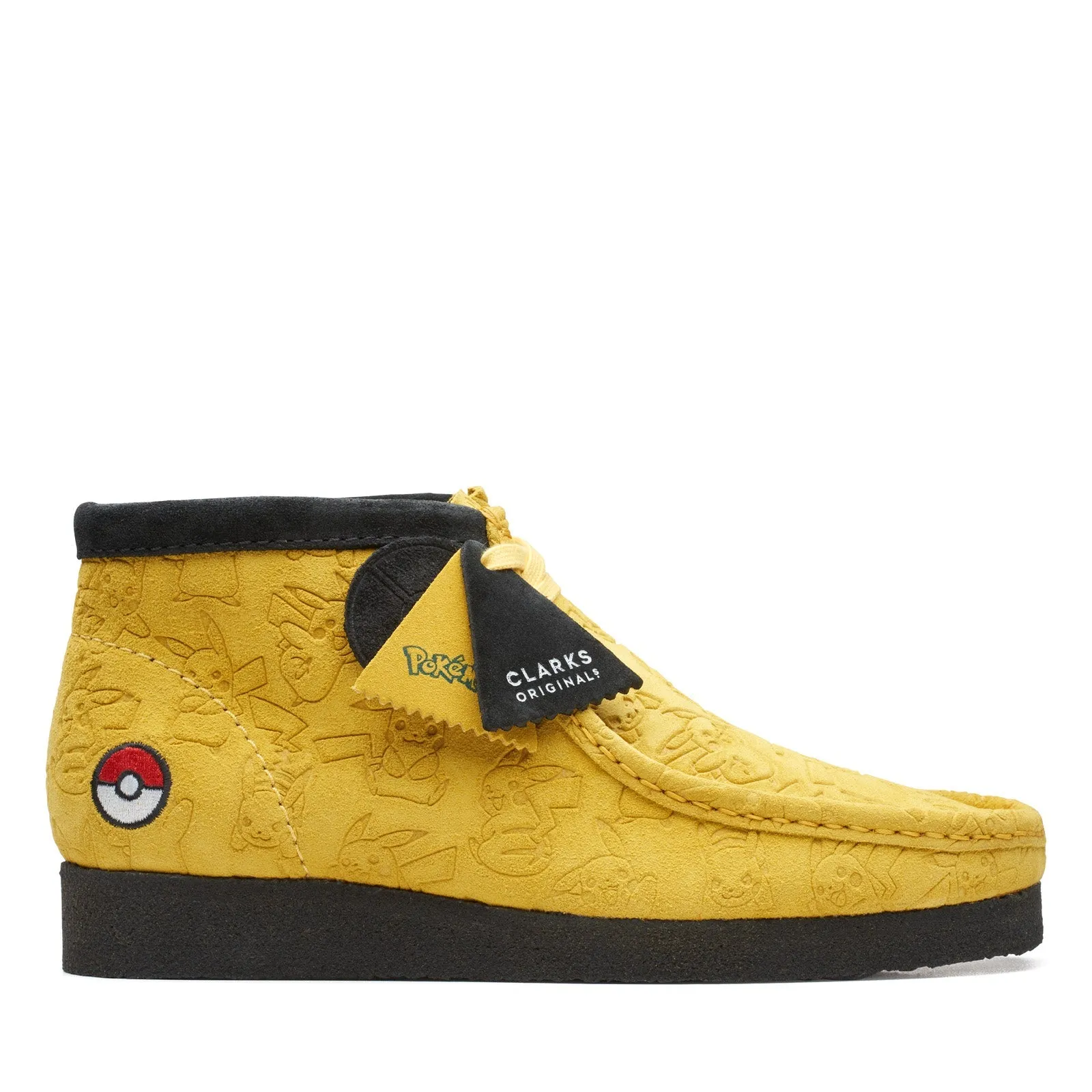 Clarks Wallabee Boot Pokemon 26168638 Mens Yellow Suede Chukkas Boots Daily Mission Rough Ready