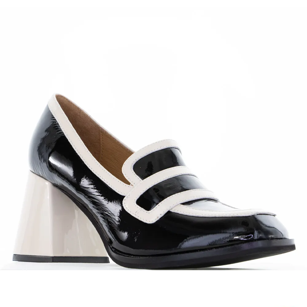 city lights Woven Leather TAMARA LONDON BERGEN BLACK BONE