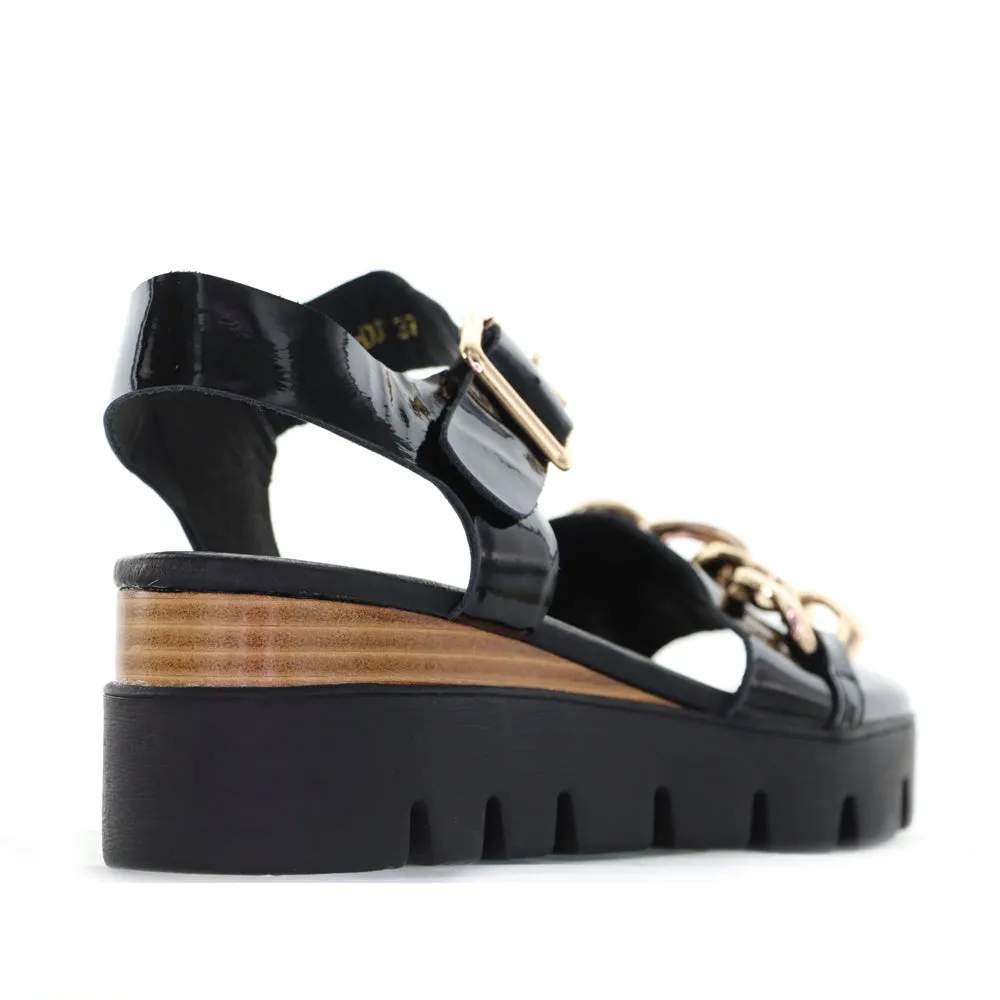 DJANGO & JULIETTE RACAS BLACK NATURAL PATENT Outdoor Style Beach Ready