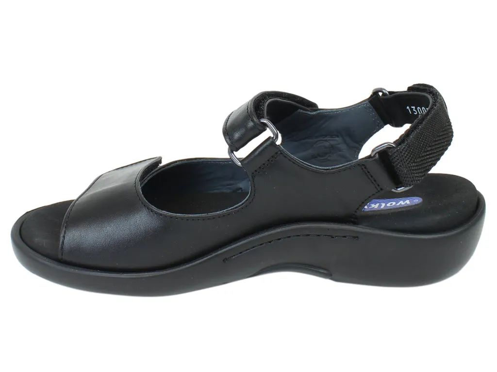 Wolky Sandals Salvia Black Lightweight Design Quick Dry Shoes