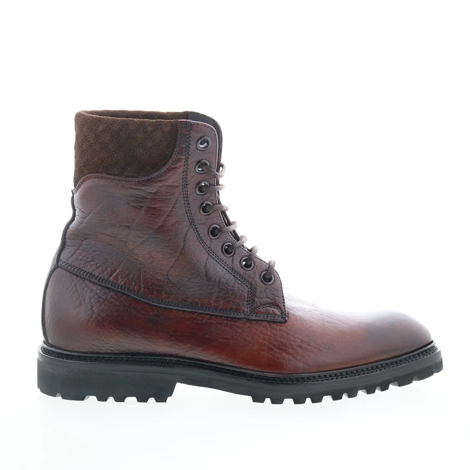 Stylish And Functional Di Bianco Torino Bisonte Mens Brown Leather Lace Up Casual Dress Boots