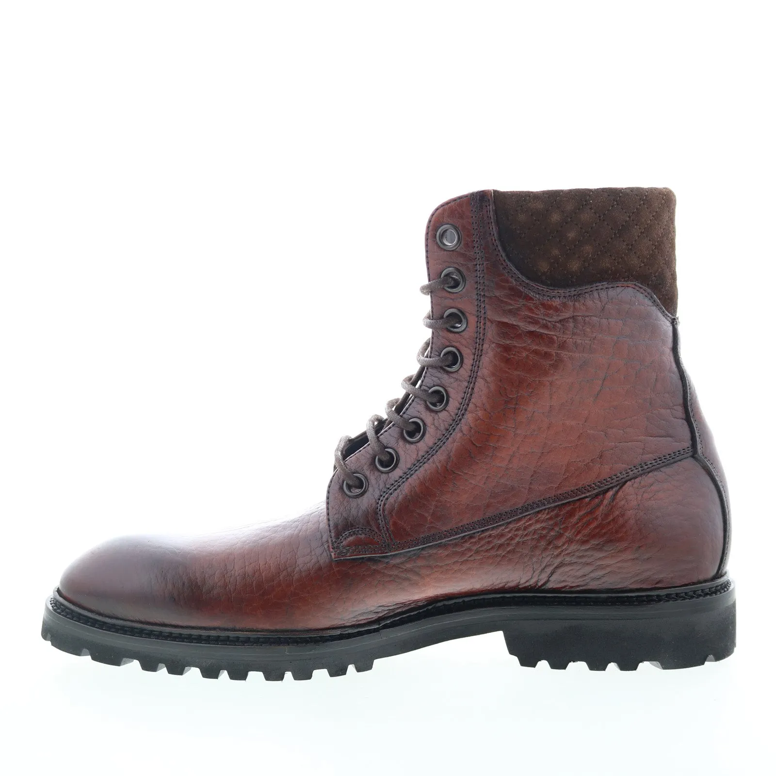 Biking Trip Di Bianco Torino Bisonte Mens Brown Leather Lace Up Casual Dress Boots