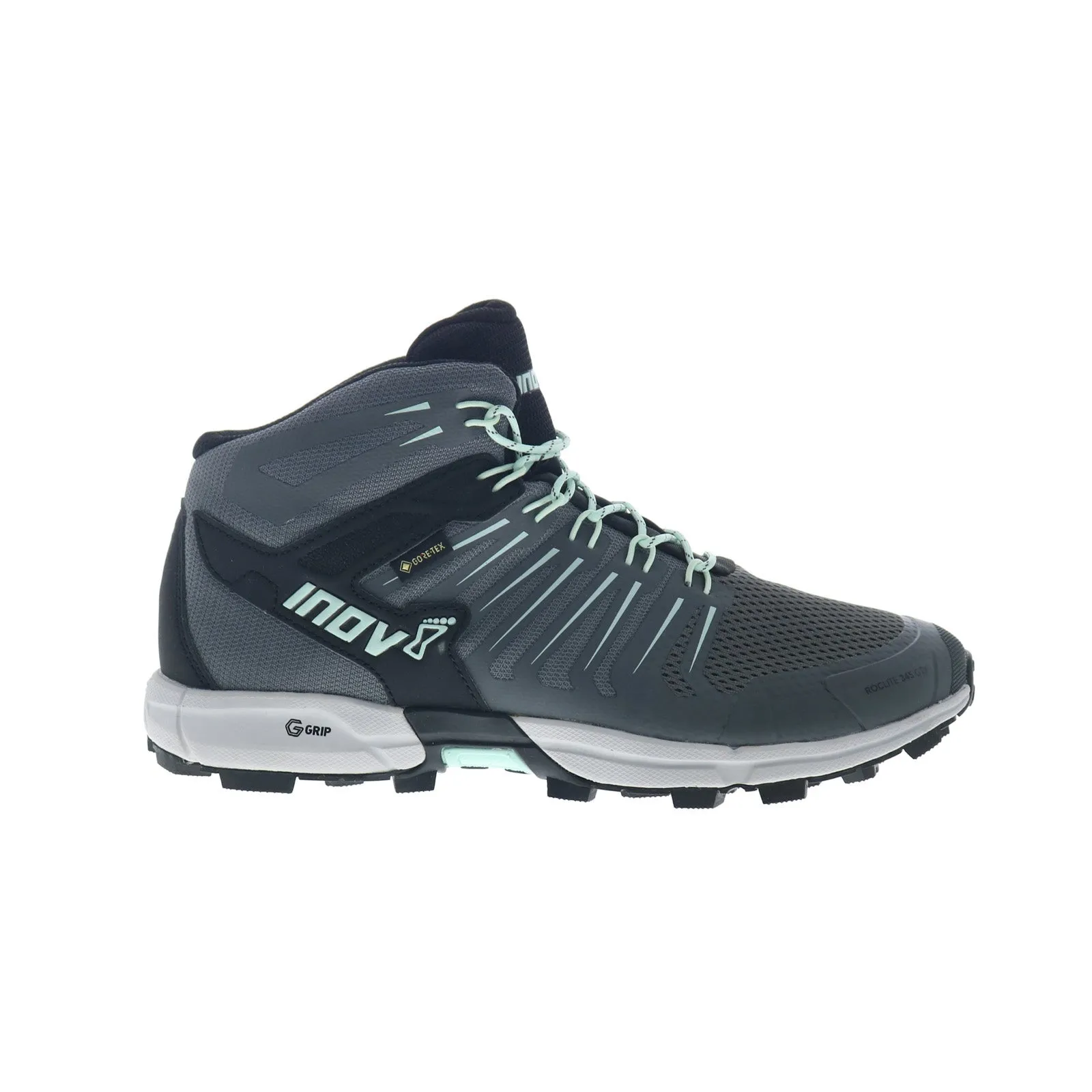 Inov-8 Roclite G 345 GTX 000803-GYMT Womens Gray Synthetic Hiking Boots Music Fan Work Terrain