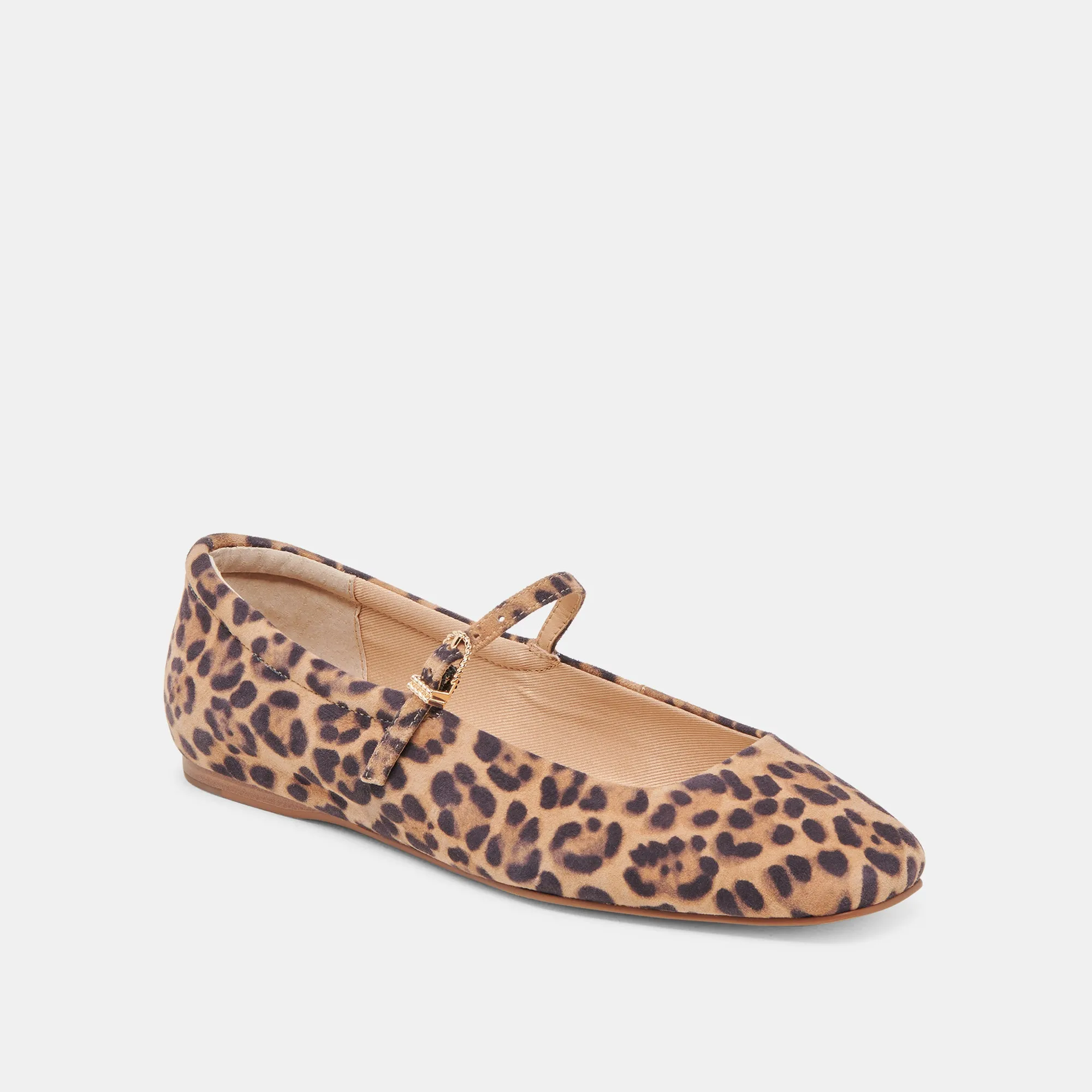 Slip-On Style Shoes easy move REYES BALLET FLATS DK LEOPARD SUEDE