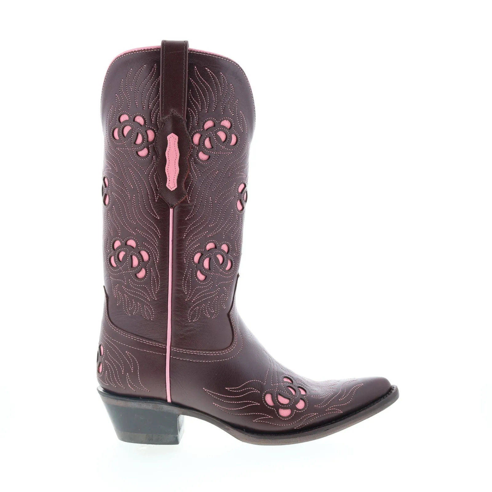Rain Adventure Jama Old West 18057 Womens Brown Leather Slip On Cowboy Western Boots