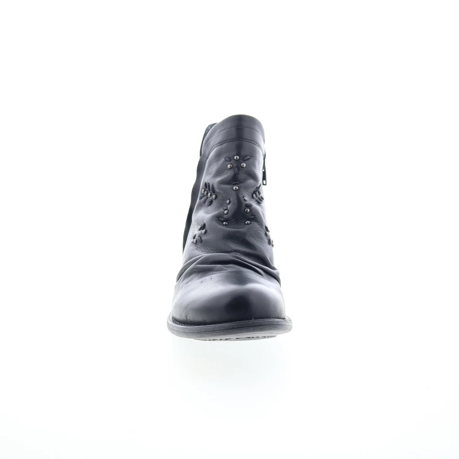 Miz Mooz Limit-EU Womens Black Leather Zipper Ankle & Booties Boots Cool Look