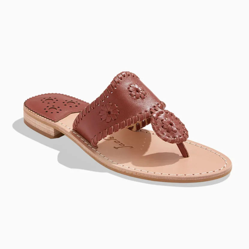 Functional Bounce Edge Jacks Leather Flat Sandal