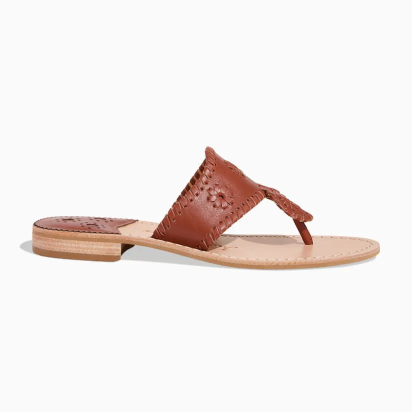 Jacks Leather Flat Sandal lightweight fabric