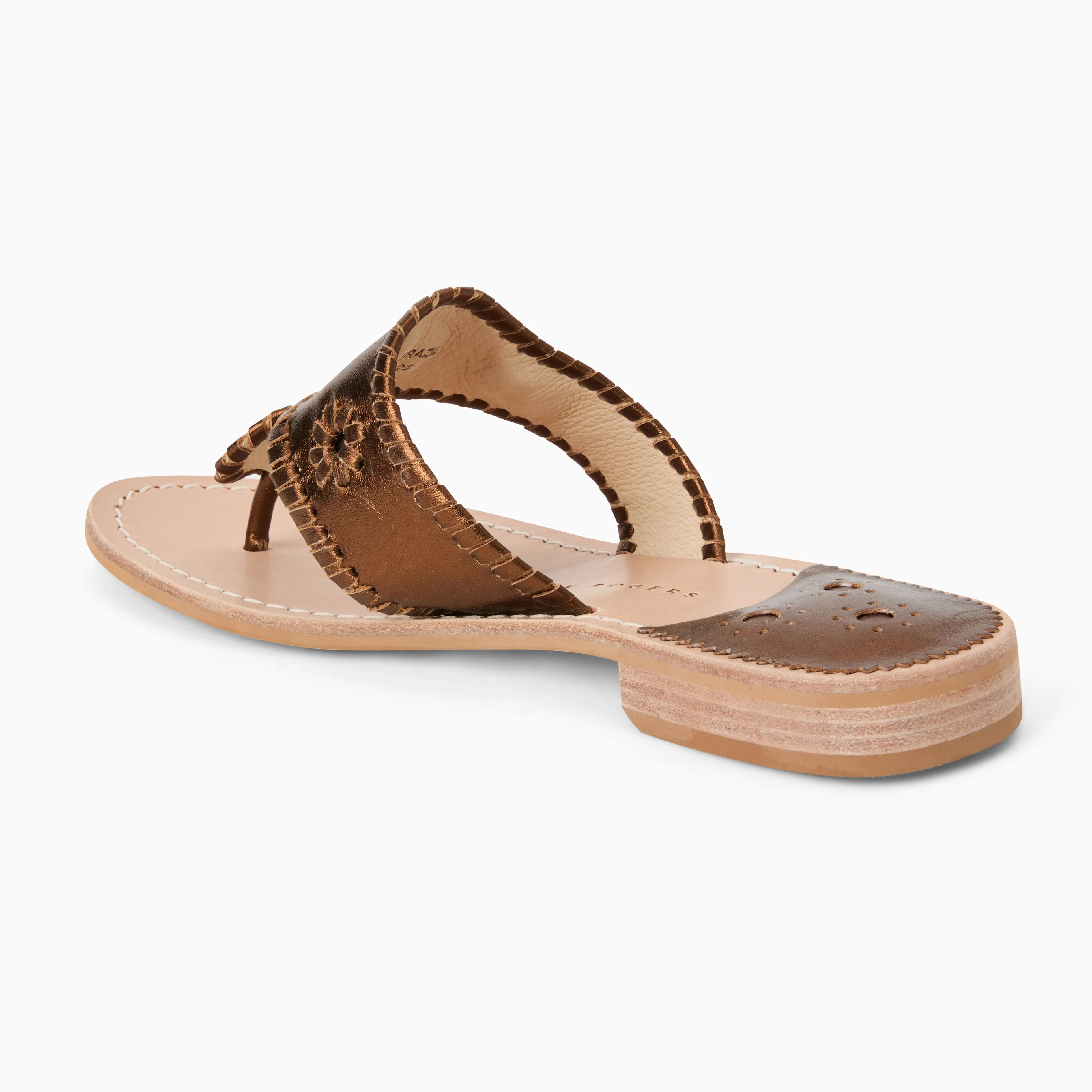 Jacks Wide Width Leather Flat Sandal Greek Ease