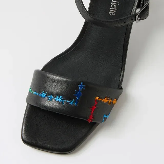 DJANGO & JULIETTE JOHOR BLACK Boho Chic Heels