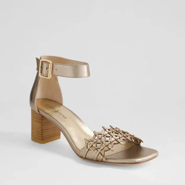 Velvet Wedding Heels Formal Office Shoes DJANGO & JULIETTE JONASS CHAMPAGNE