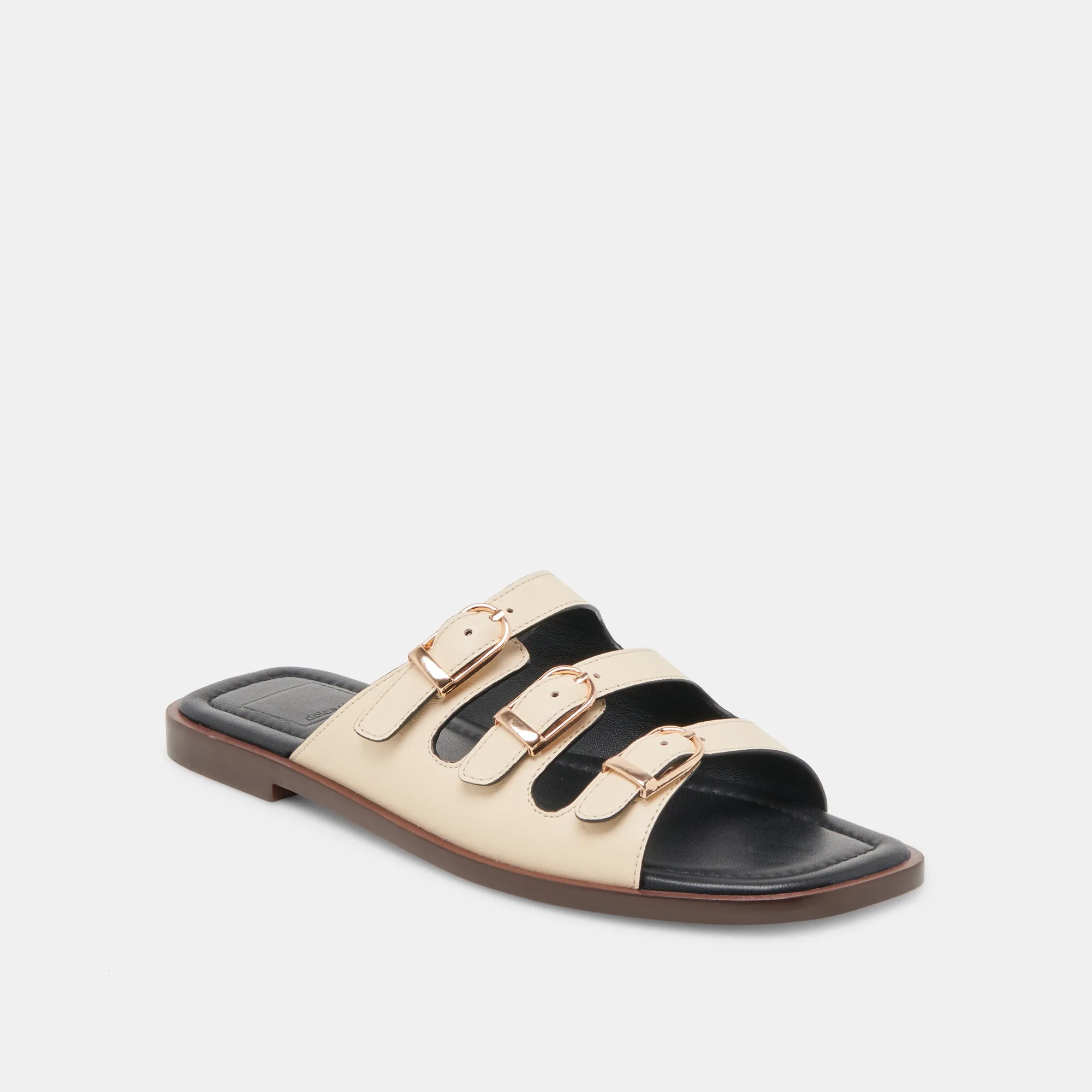 Comfy Feel FIN SANDALS BONE LEATHER