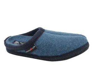 Comfort Lining Bright Neon Haflinger Slippers Alaska Taubenblau