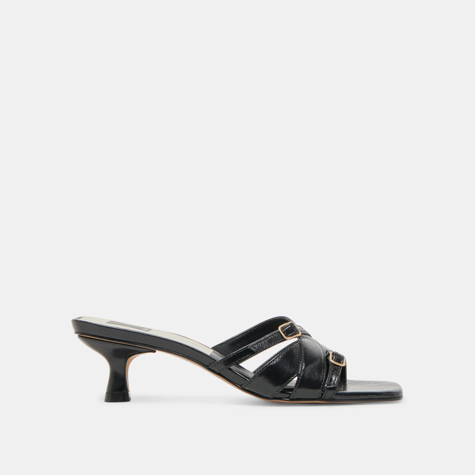 Supportive Chic Designer Heels BRYANT HEELS MIDNIGHT CRINKLE PATENT