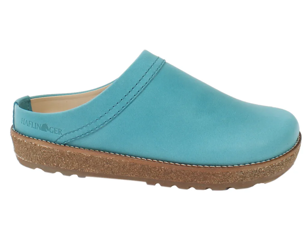 Haflinger Leather Clogs Travel Aqua Skin Fresh