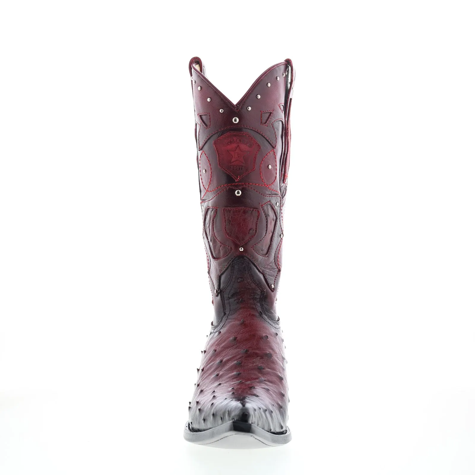 Versatile Wear Los Altos 3X Toe Ostrich 95VF0343 Mens Burgundy Wide Cowboy Western Boots