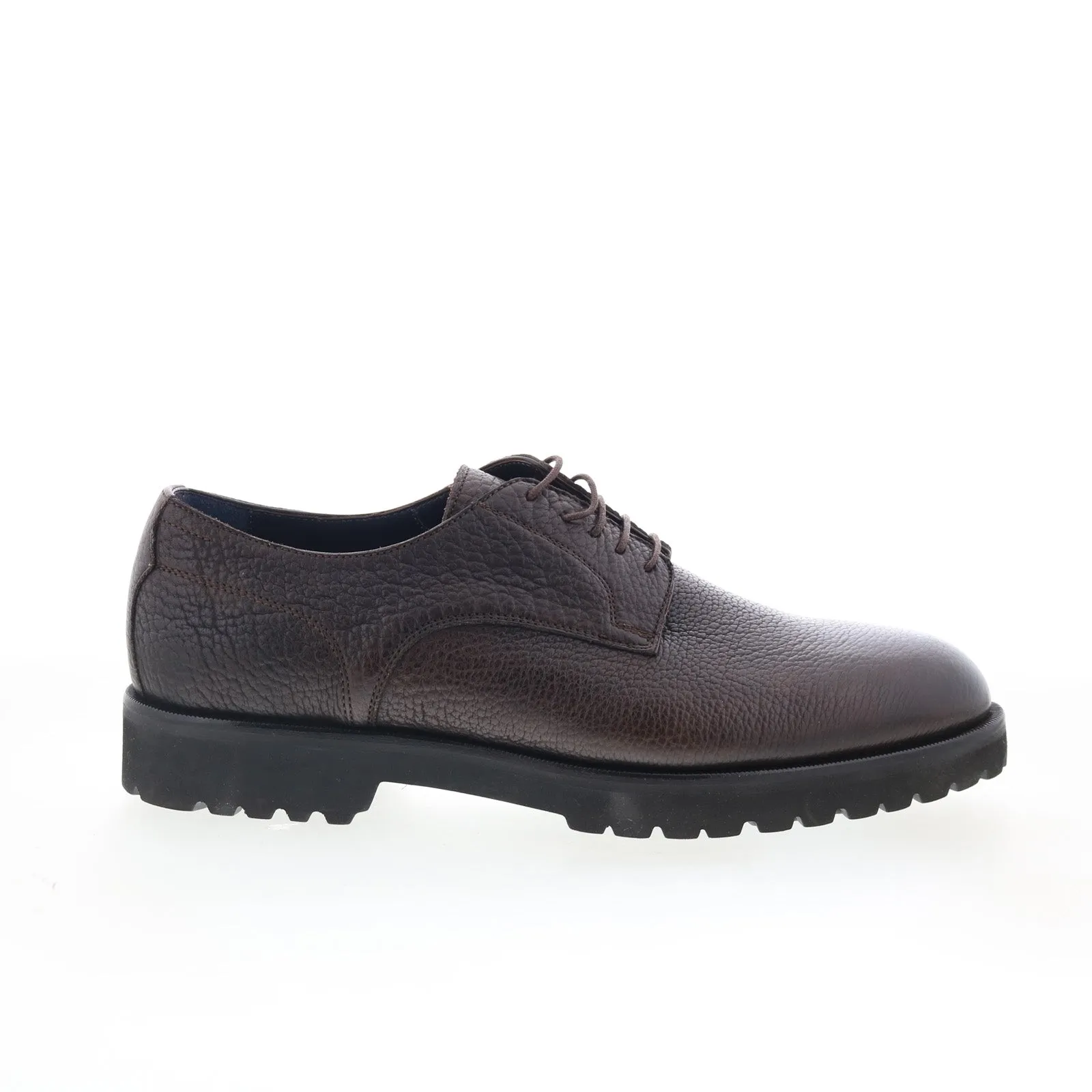 Soft Footbed Di Bianco Marano Mens Brown Leather Lace Up Casual Dress Boots