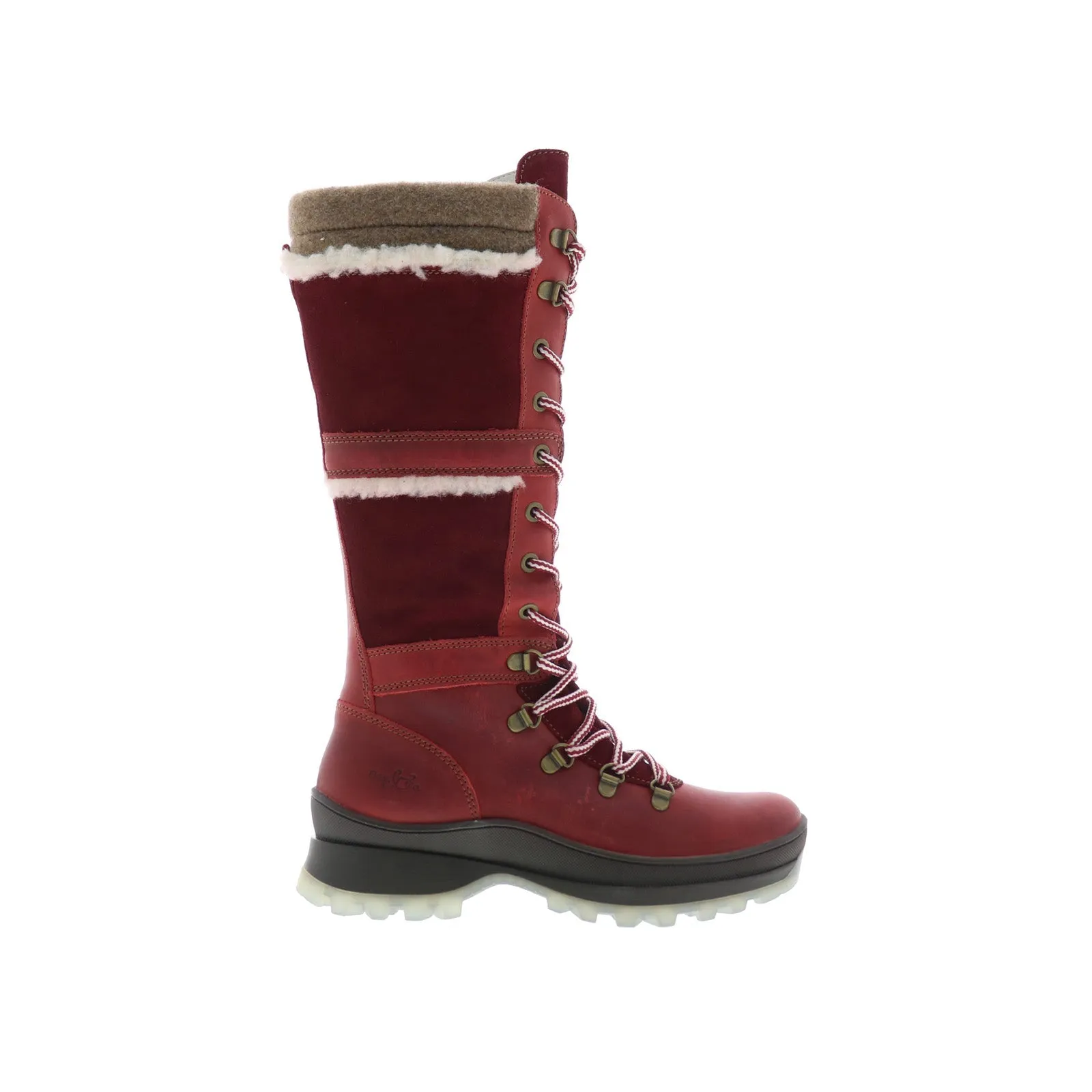 Soft Lining Daily Movement Bos. & Co. Daws Womens Red Leather Lace Up Casual Dress Boots
