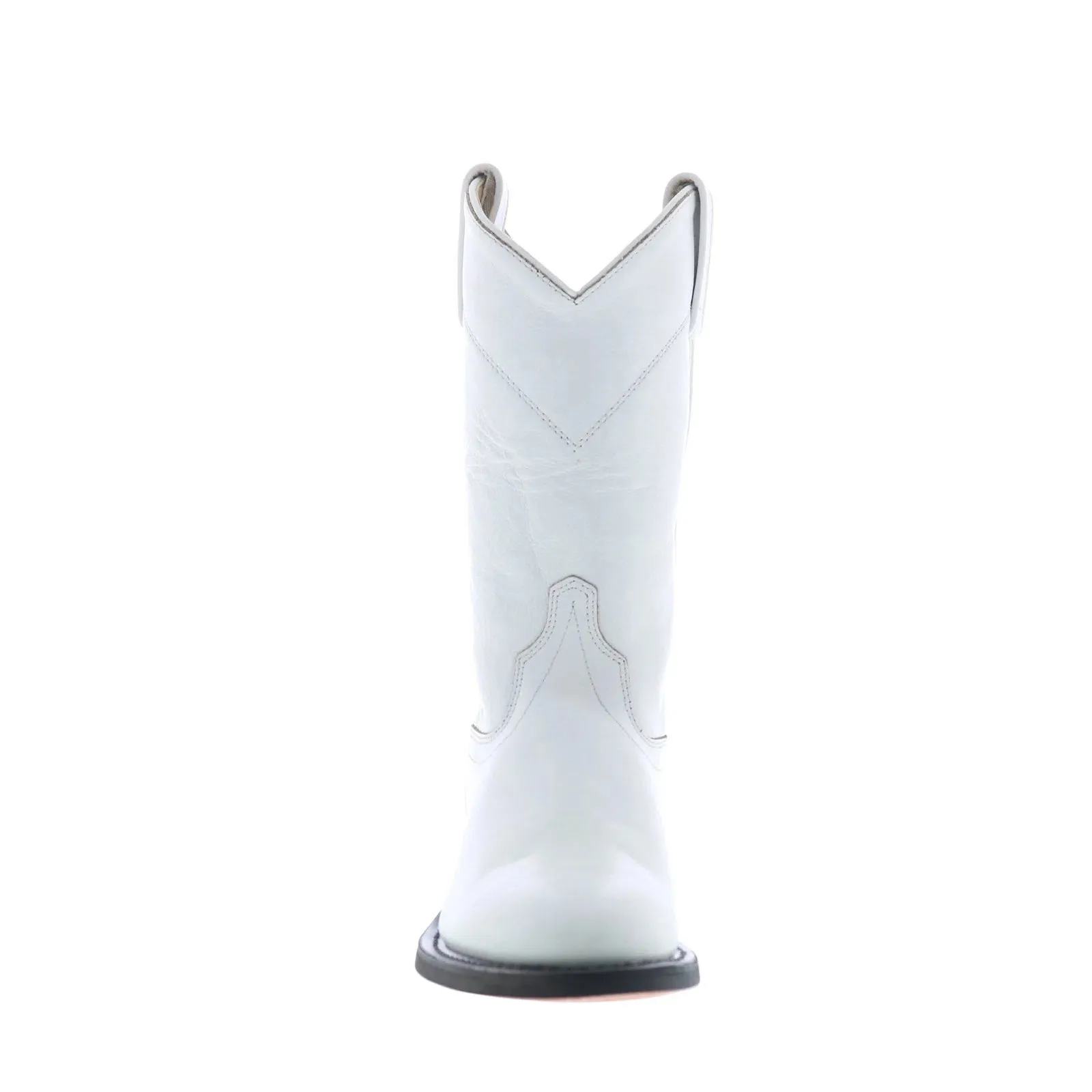 comfortable socks Dust proof Jama Old West SRL4021 Womens White Leather Slip On Cowboy Western Boots