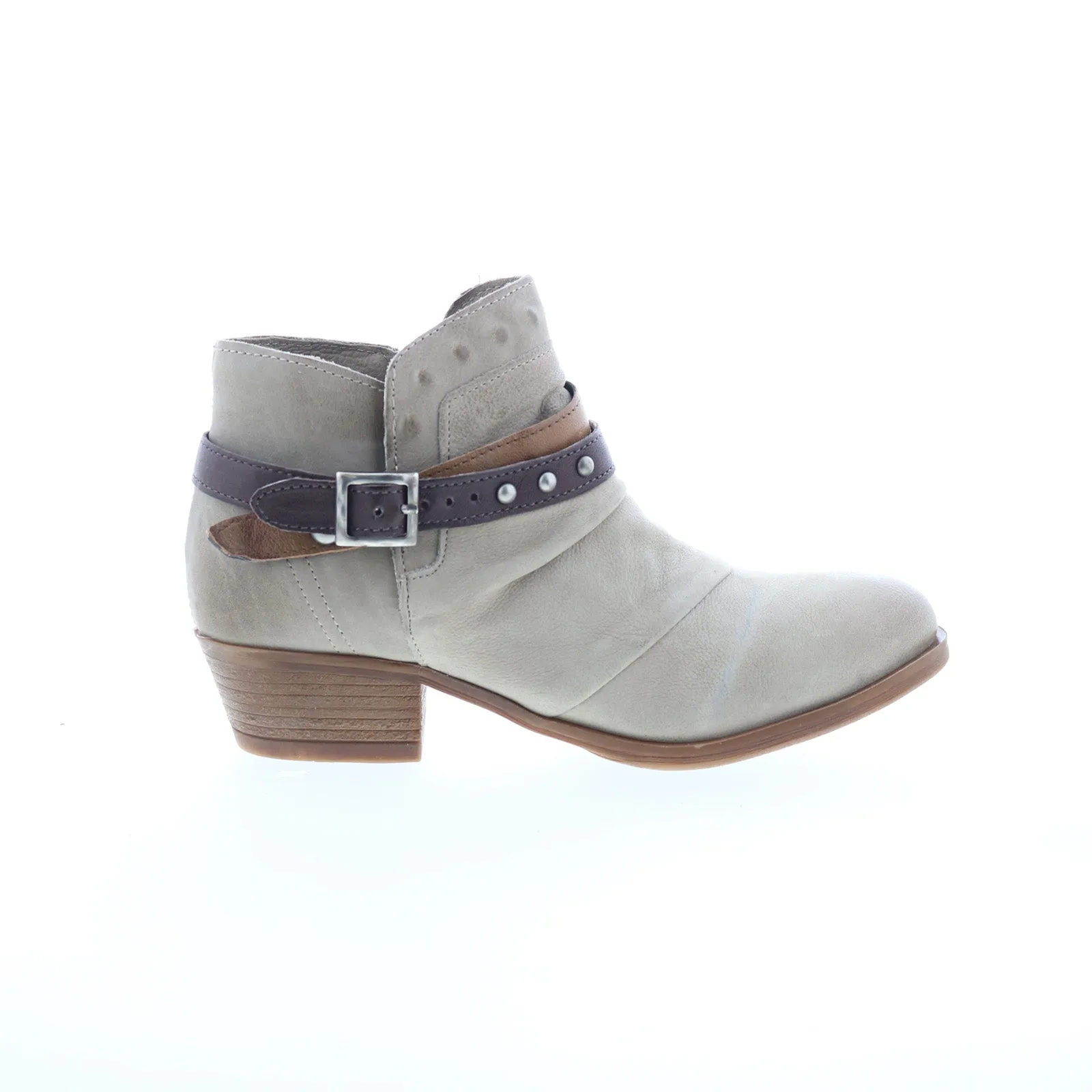 Miz Mooz Bucky Womens Gray Leather Zipper Ankle & Booties Boots Graduate Street Style