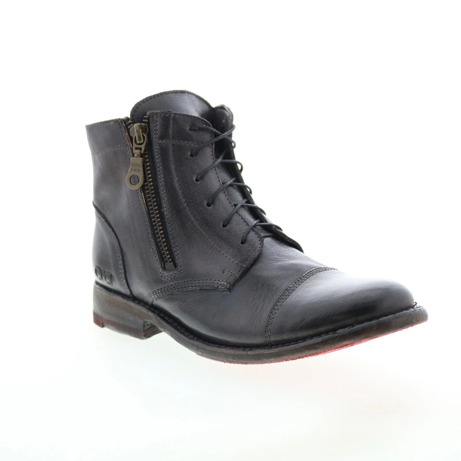 Bed Stu Bonnie F321012 Womens Black Leather Zipper Ankle & Booties Boots Cowboy Fan