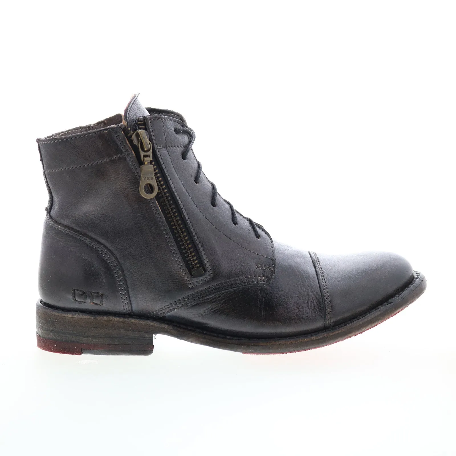 Protective Build Bed Stu Bonnie F321012 Womens Black Leather Zipper Ankle & Booties Boots