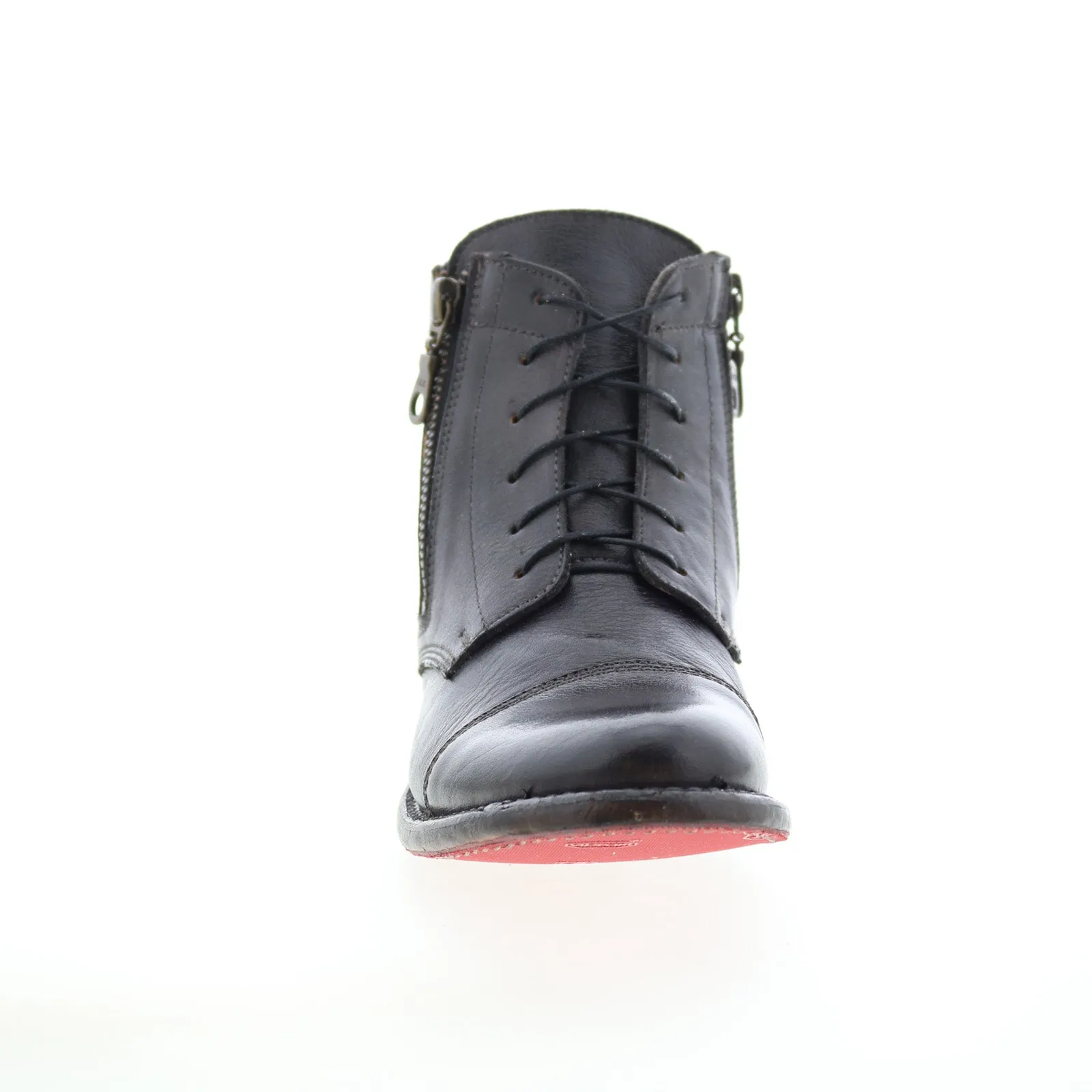 Bed Stu Bonnie F321012 Womens Black Leather Zipper Ankle & Booties Boots Resistant Layer Clean Silhouette