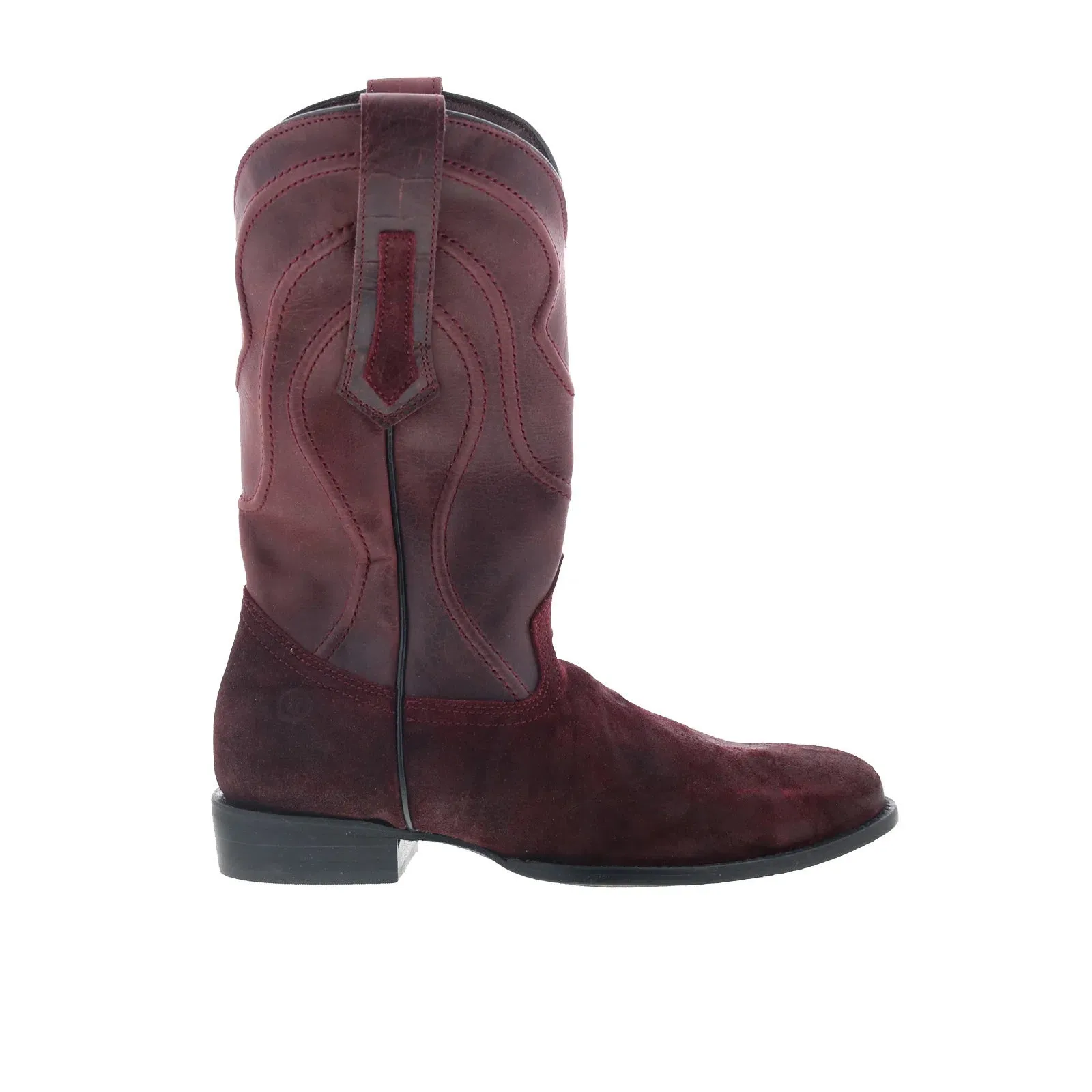 Durable Fit Built For Adventure Dingo Whiskey River DI-847 Mens Burgundy Leather Slip On Western Boots