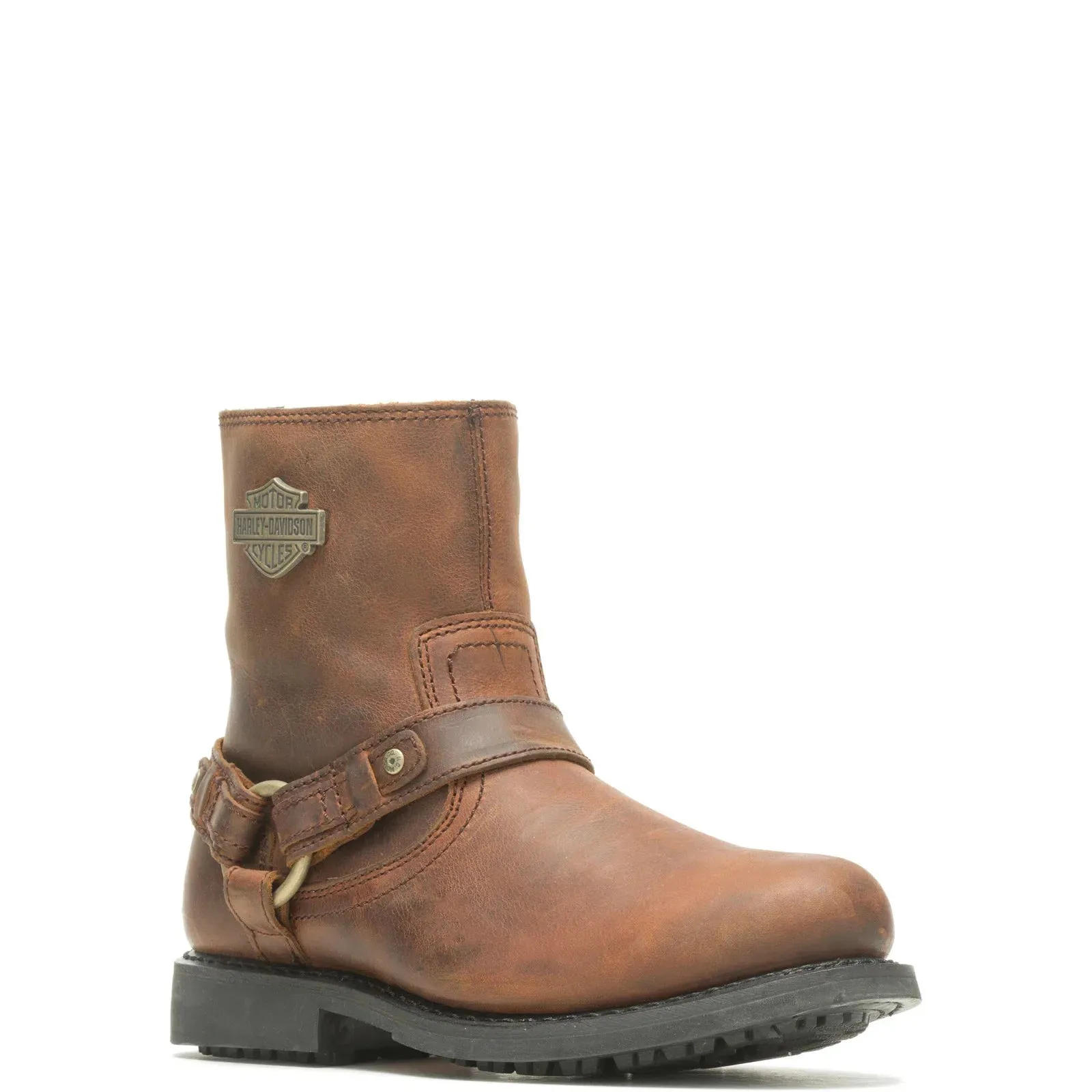 Harley-Davidson Scout 8" Harness D95263 Mens Brown Leather Motorcycle Boots Comfortable Balance Cushion Collar