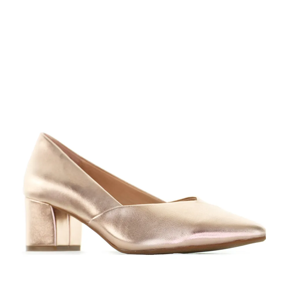 LE SANSA CARLY ROSE GOLD Elevated Sole tennis - style