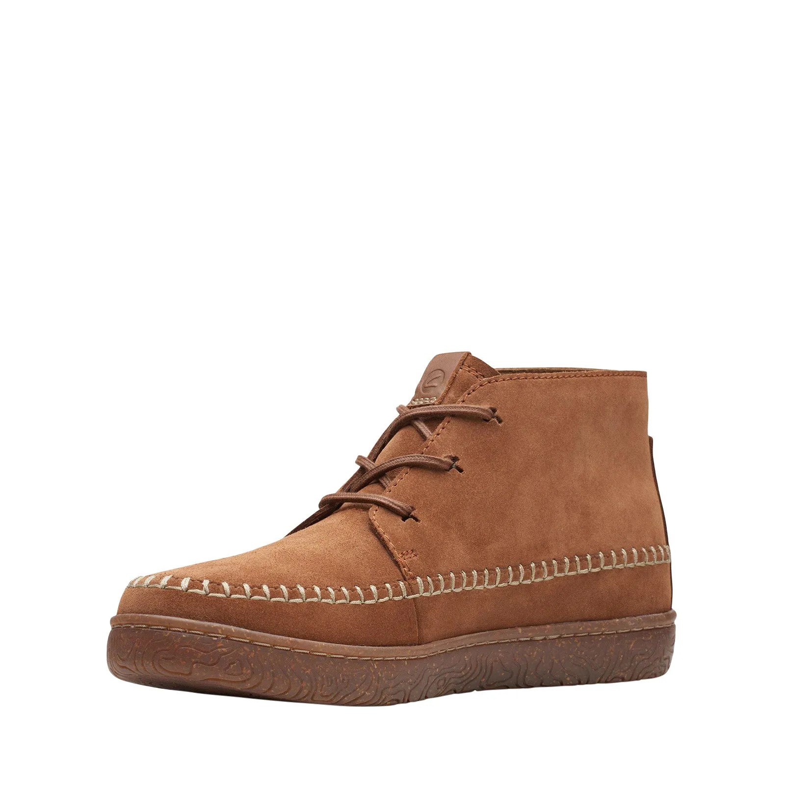 Distressed finish Clarks Hodson Mid 26167770 Mens Brown Suede Lace Up Chukkas Boots