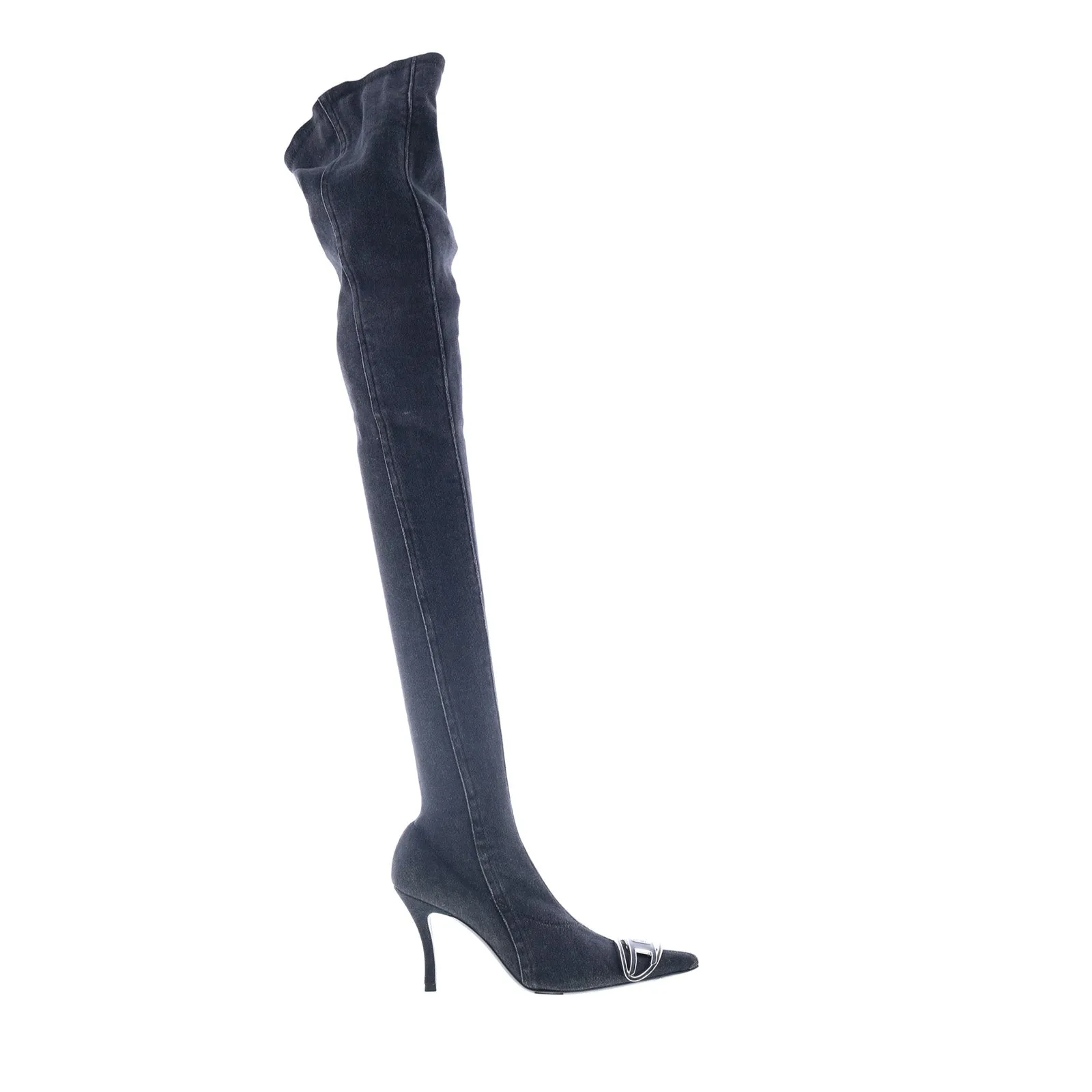 Desert Expedition Diesel D-Venus TBT D Y03316-P6078-T8013 Womens Black Over The Knee Boots