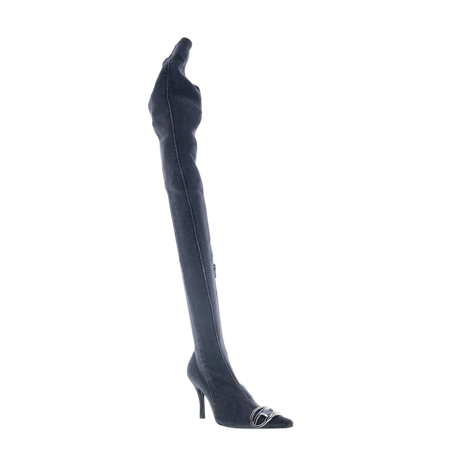 Diesel D-Venus TBT D Y03316-P6078-T8013 Womens Black Over The Knee Boots Work Wear
