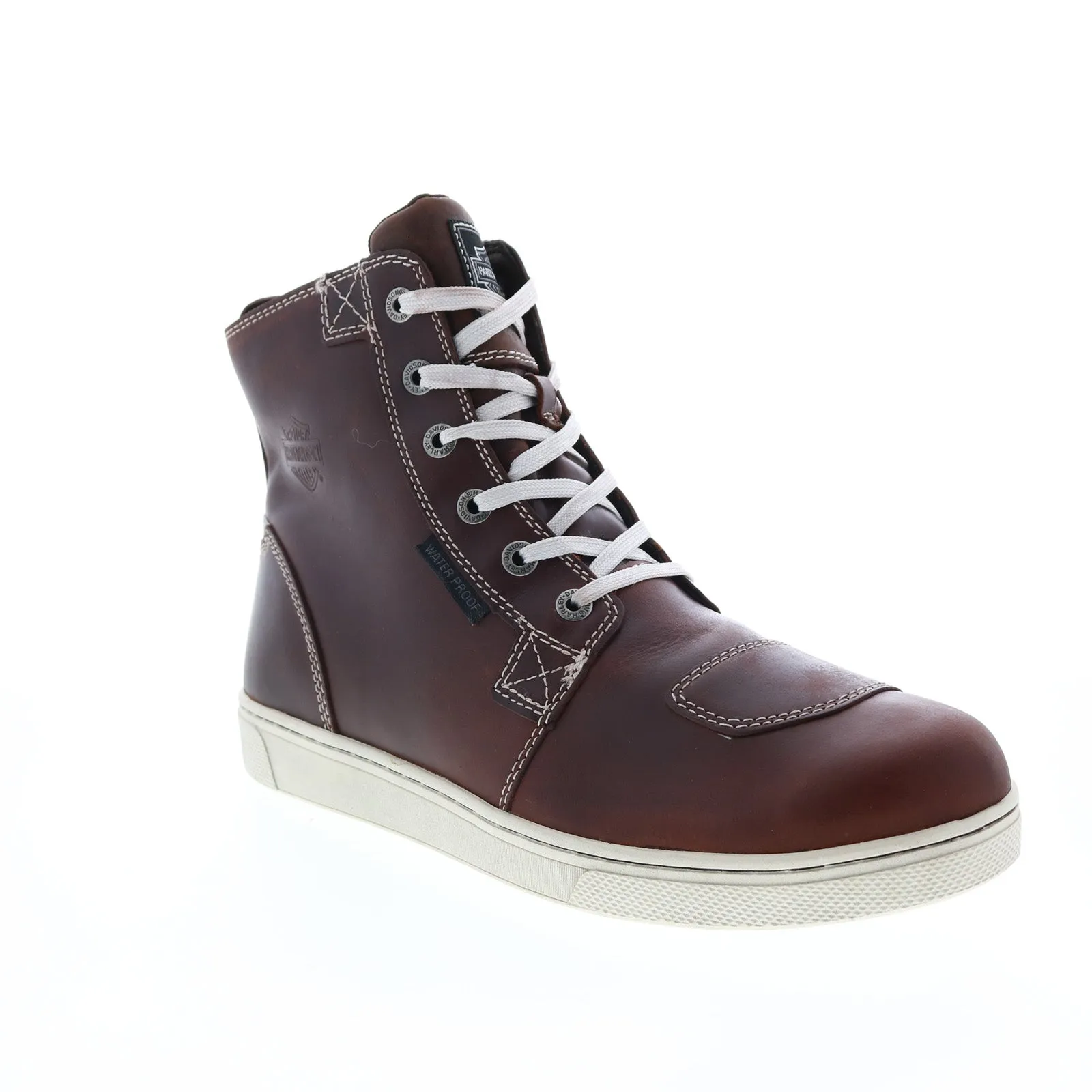 Harley-Davidson RR-Steinman 7" Lace Up WP Mens Brown Motorcycle Boots High Arch