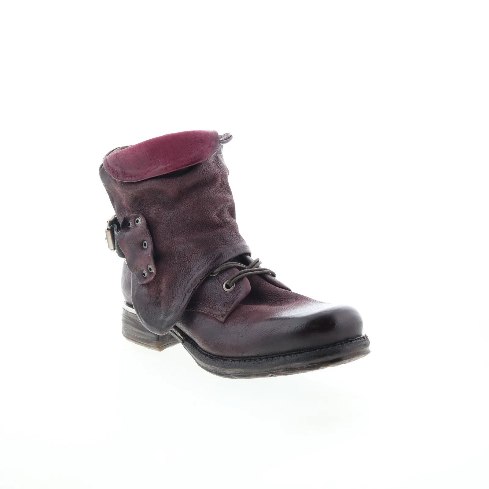 A.S. 98 Simon Womens Burgundy Leather Zipper Casual Dress Boots Daily Comfort Power Step