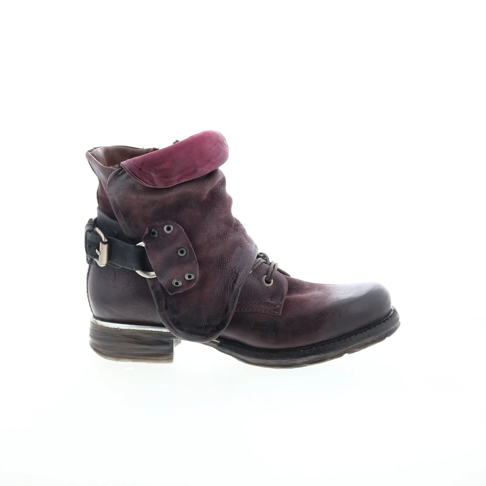 A.S. 98 Simon Womens Burgundy Leather Zipper Casual Dress Boots Stylish Design Outdoor Explore