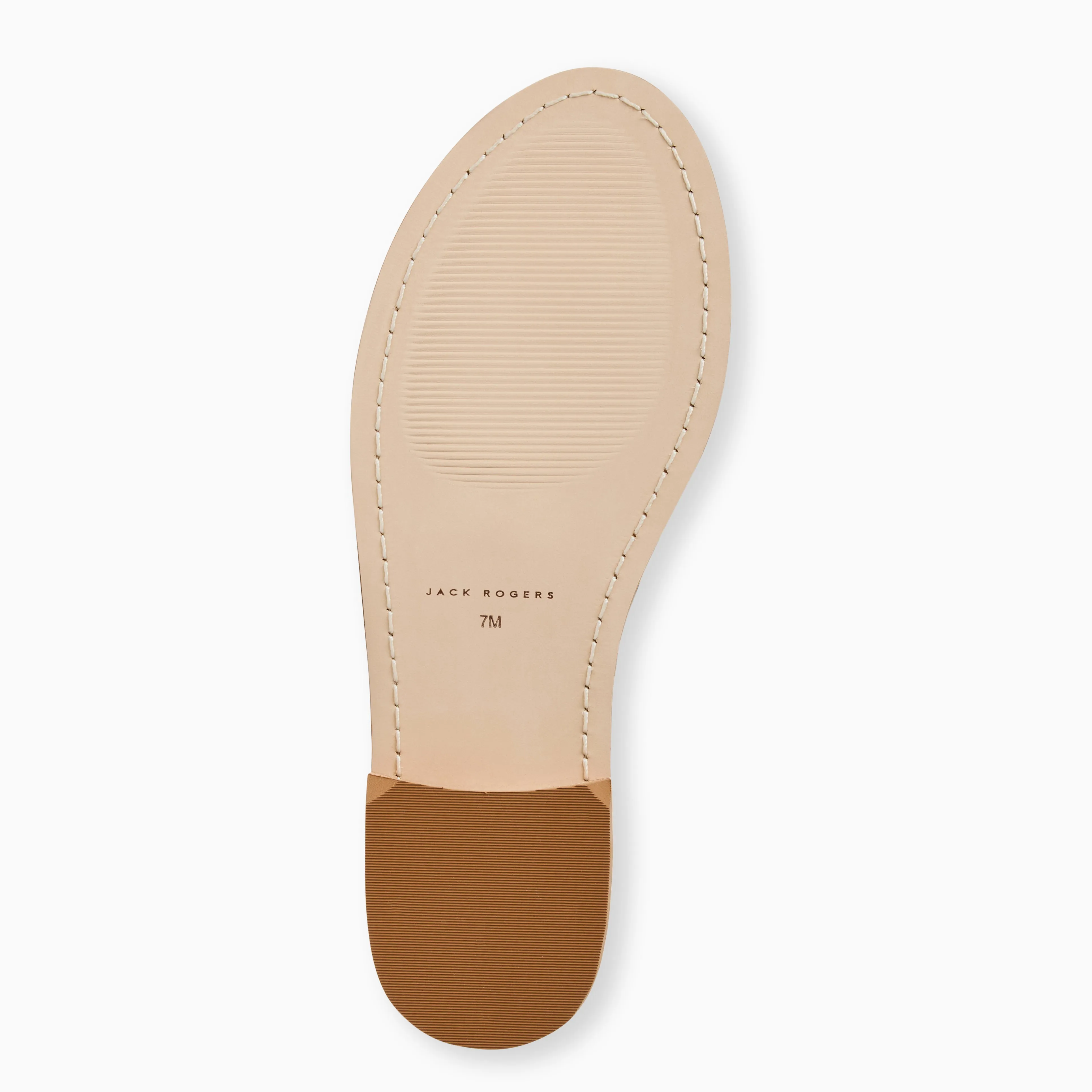 Jacks Jeweled Leather Flat Sandal Soft Interior