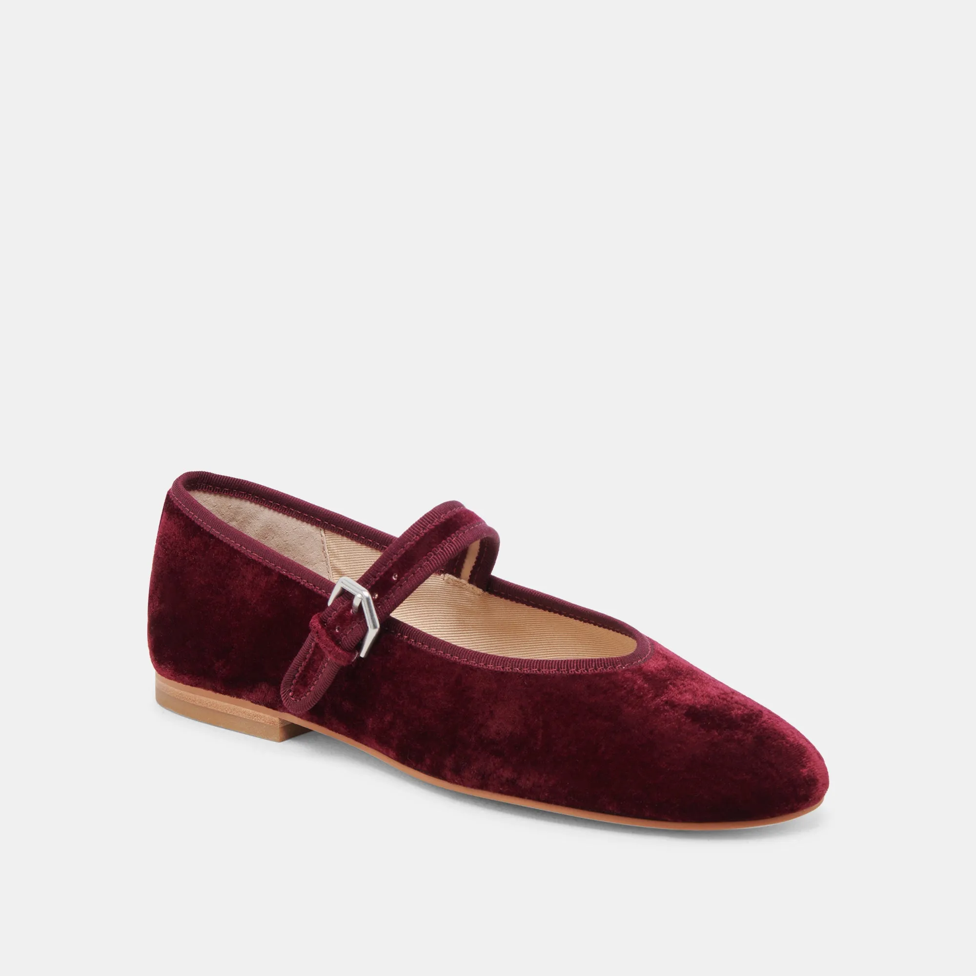 ROSLYN BALLET FLATS WINE VELVET Sea View Team Meet