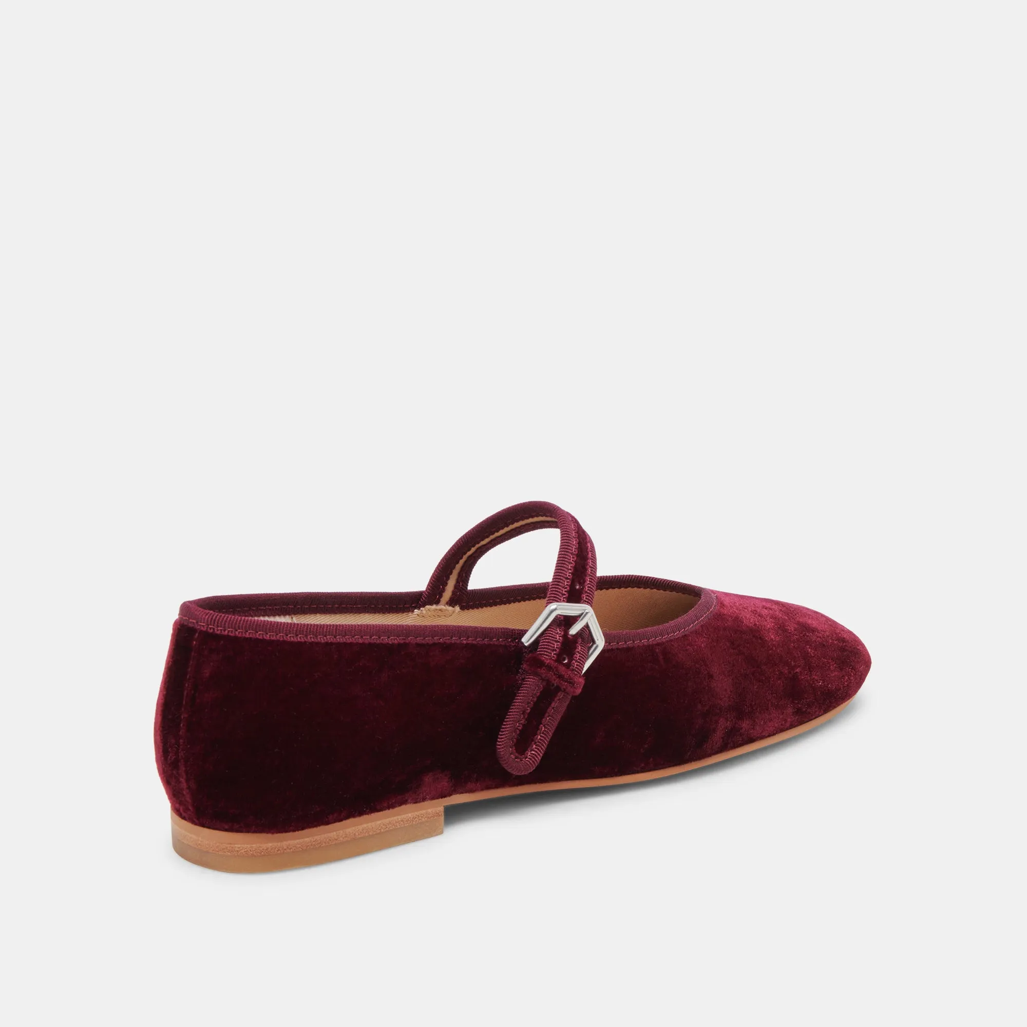 Work Shop Chic Minimalist Design ROSLYN BALLET FLATS WINE VELVET