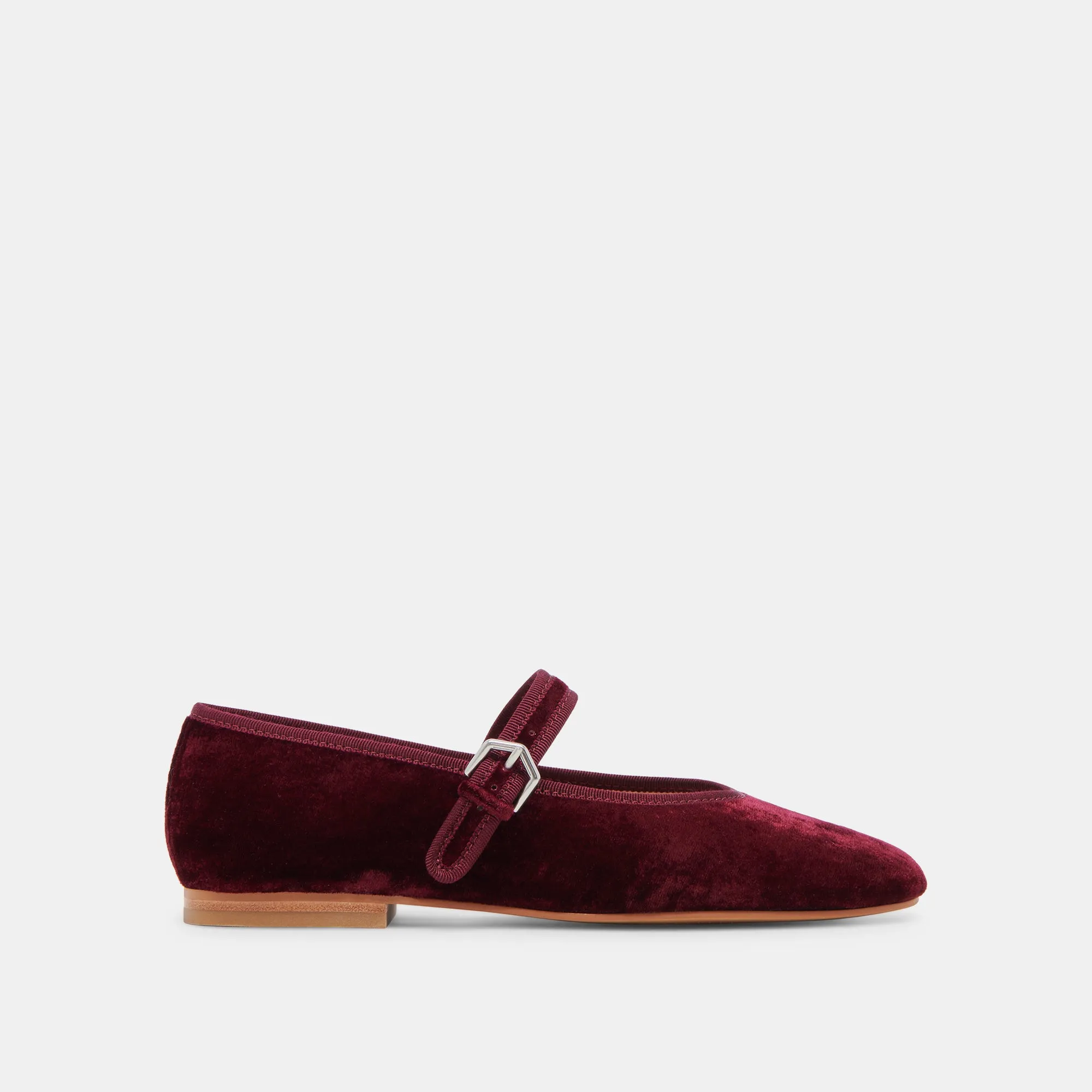 ROSLYN BALLET FLATS WINE VELVET Summer Stroll Energy Lift